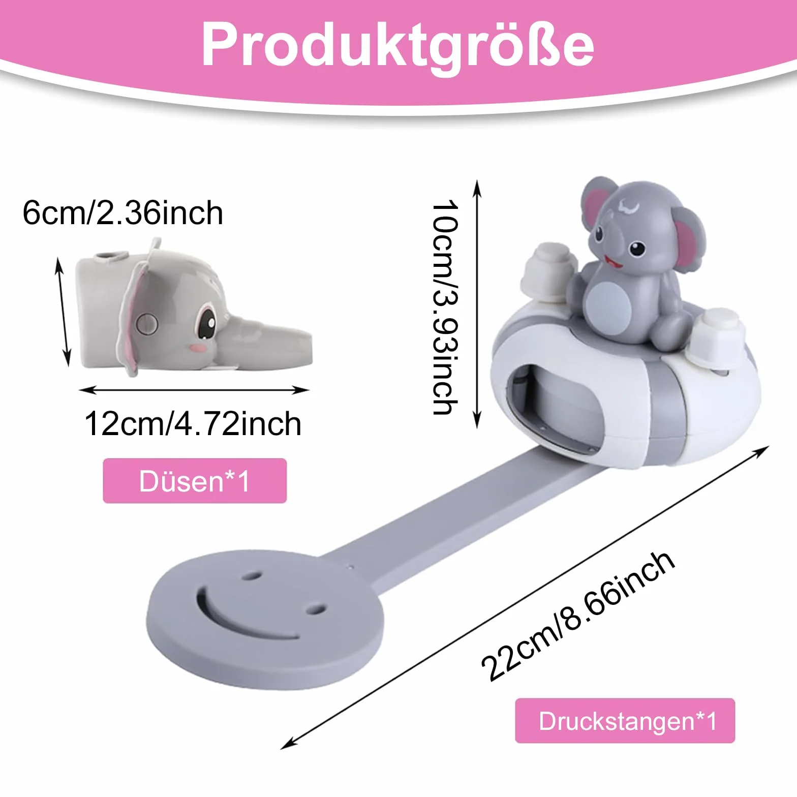 Rallonge de Robinet Enfant Forme d'Éléphant Réglable pour Buse d'Eau, Accessoire Cuisine Salle de Bain
