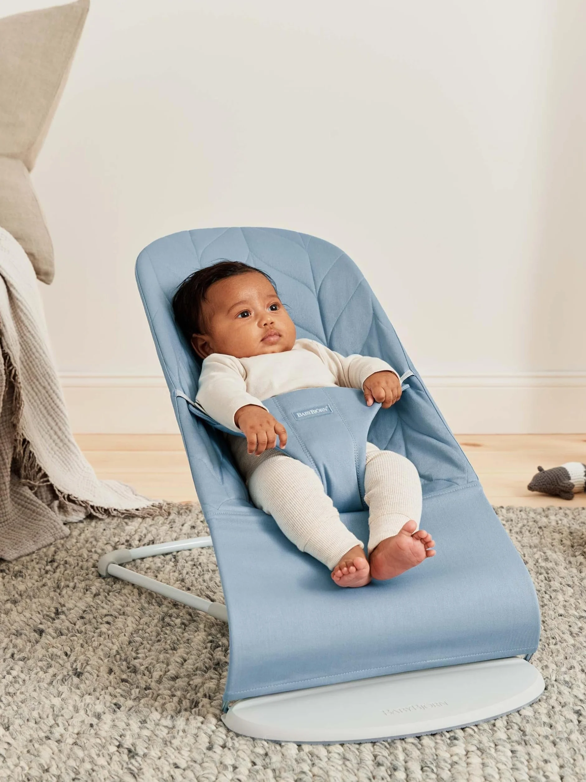 BabyBjörn Transat Bliss Tissé Matelassage pétale Bleu