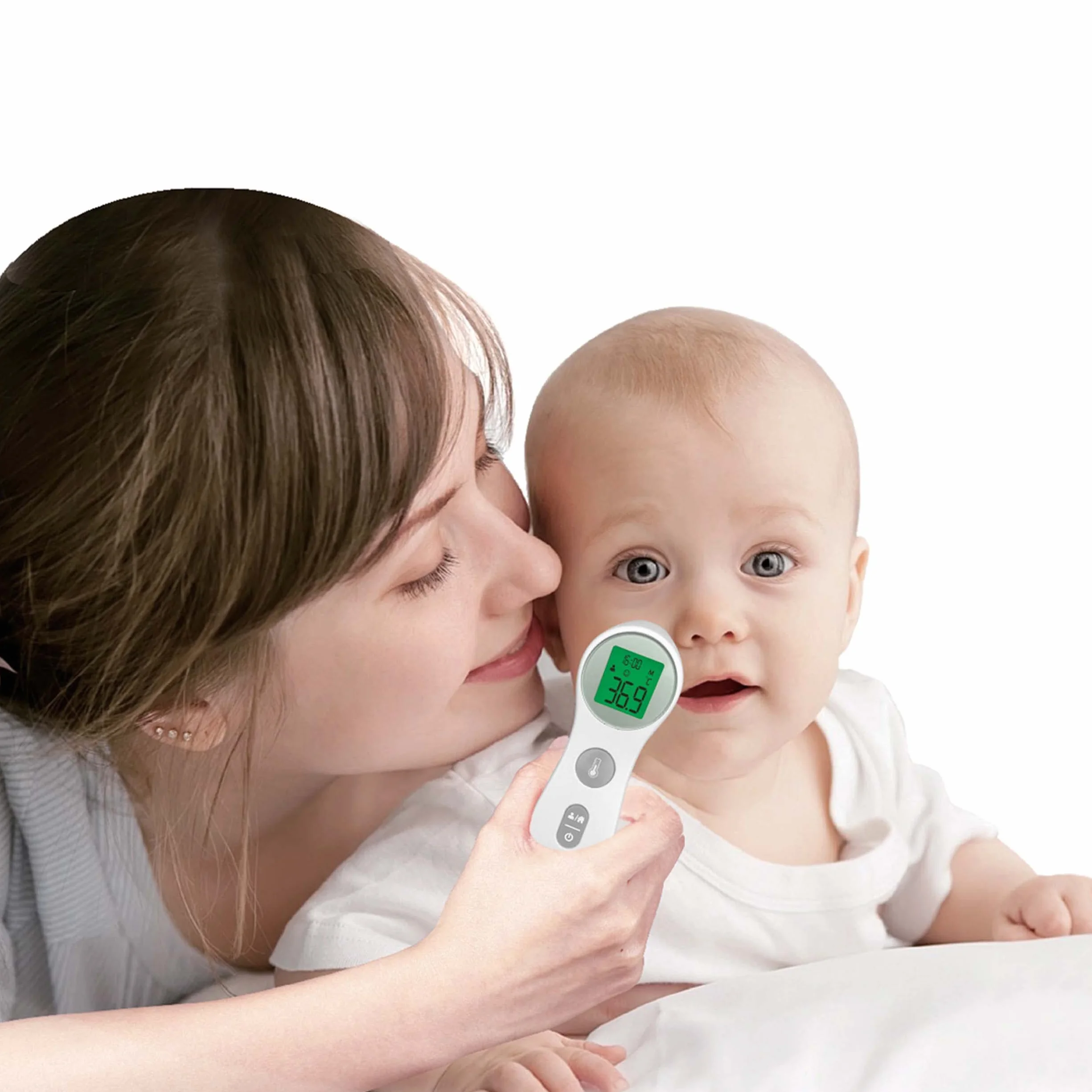 Thermomètre Frontal Sans Contact Infrarouge Bébé Adulte Médical Numérique Écran LCD