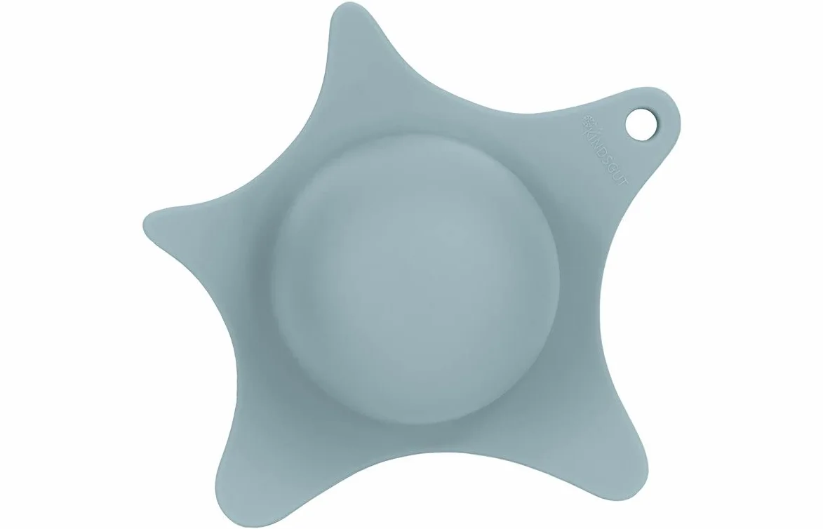 Kindsgut aide de douche en silicone forme d'étoile pour enfants sans BPA aquamarine