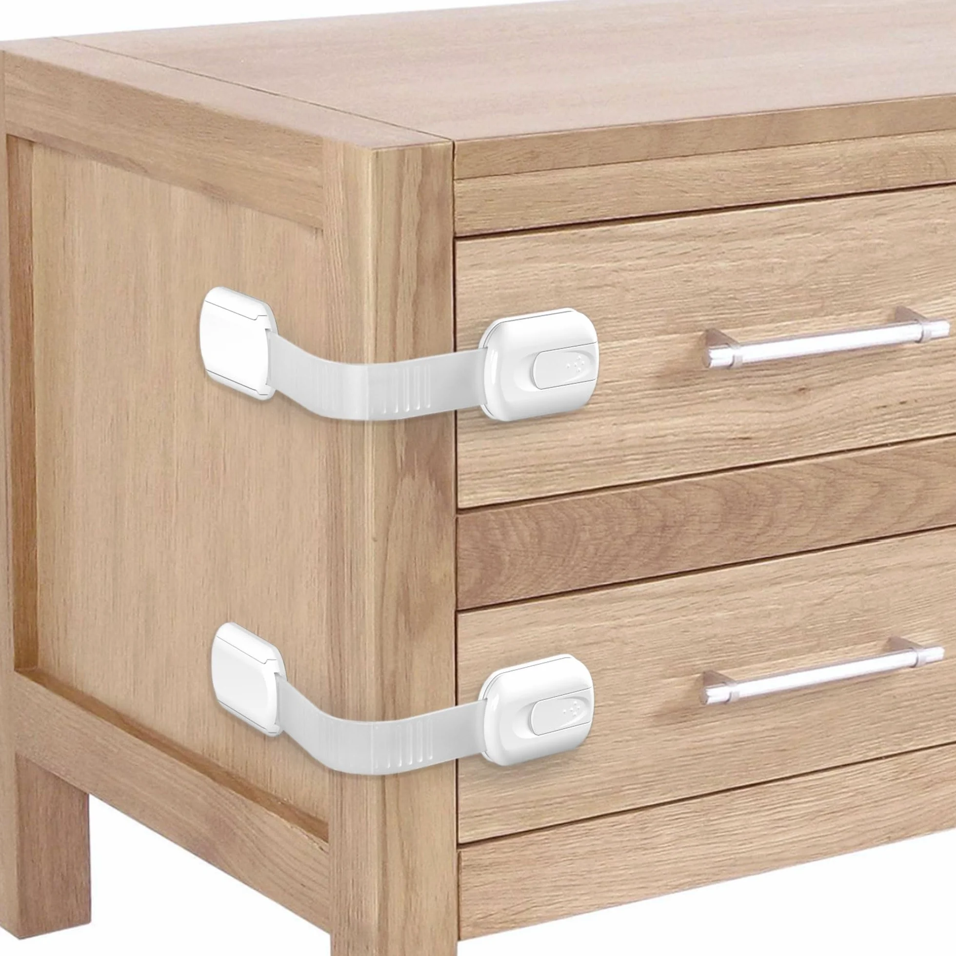 Moonybaby 6 Pièces Serrures Sécurité Enfant Verrouillage Tiroir Placard avec 3M Adhésif Facile à Installer