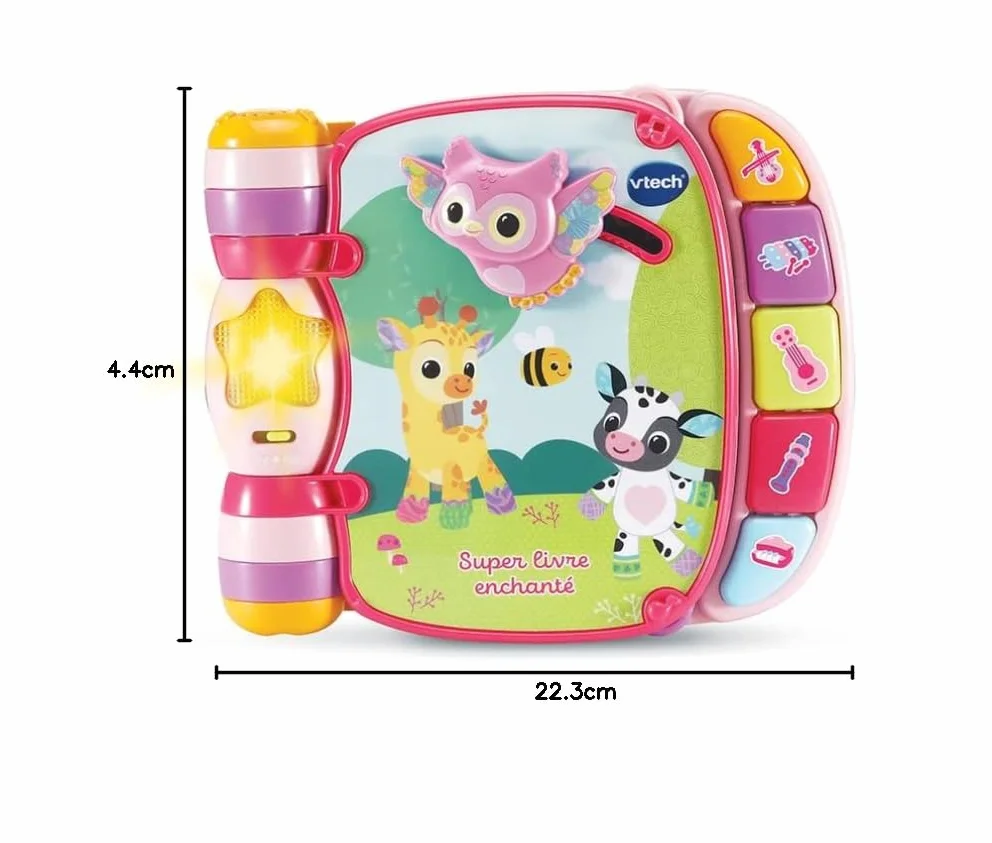 VTech Super Livre Enchanté des Baby Loulous Rose Livre interactif Bébé 6-36 Mois Français