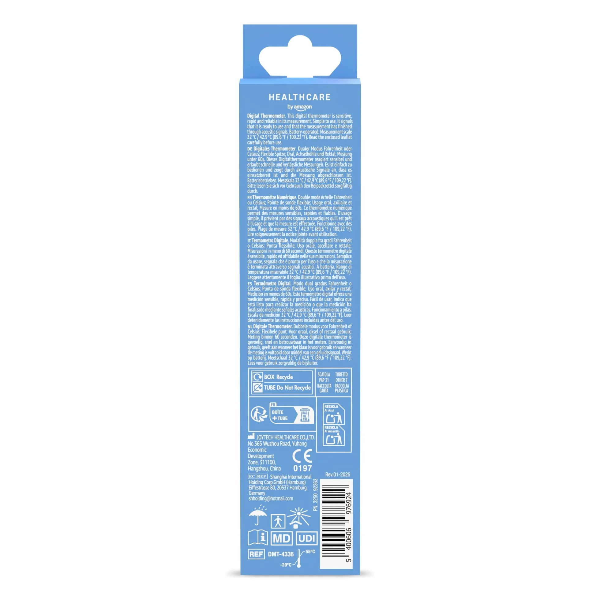 Thermomètre numérique Bleu Healthcare By Amazon
