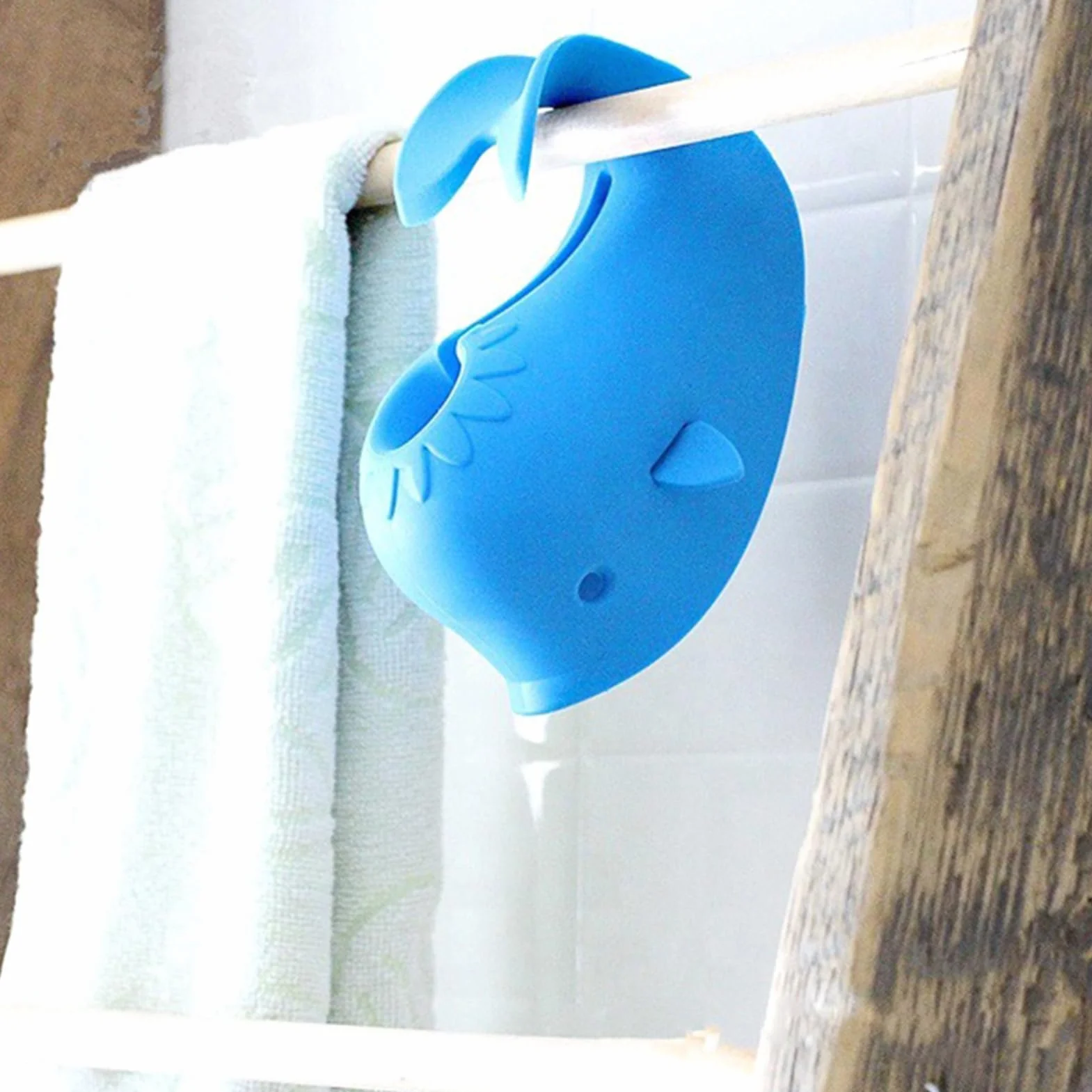 Couvercle de Robinet de Baignoire en Silicone Baleine Bleu pour Bébé