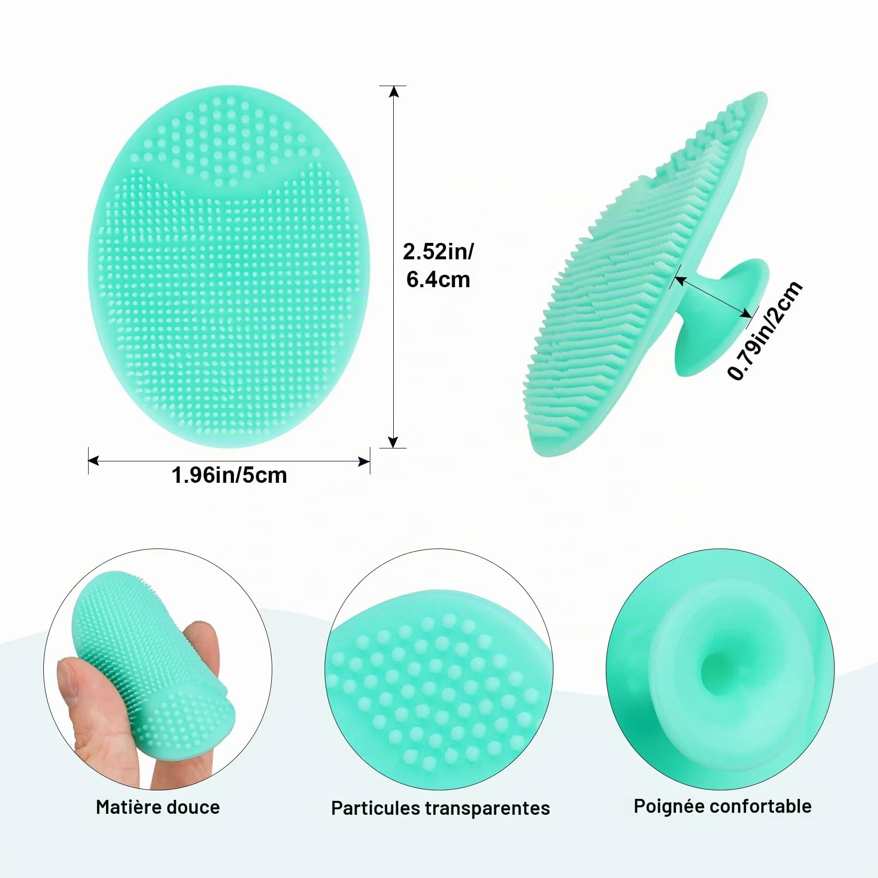 Brosse cheveux bébé en bois poils de chèvre doux pour nouveau-né garçons filles vert