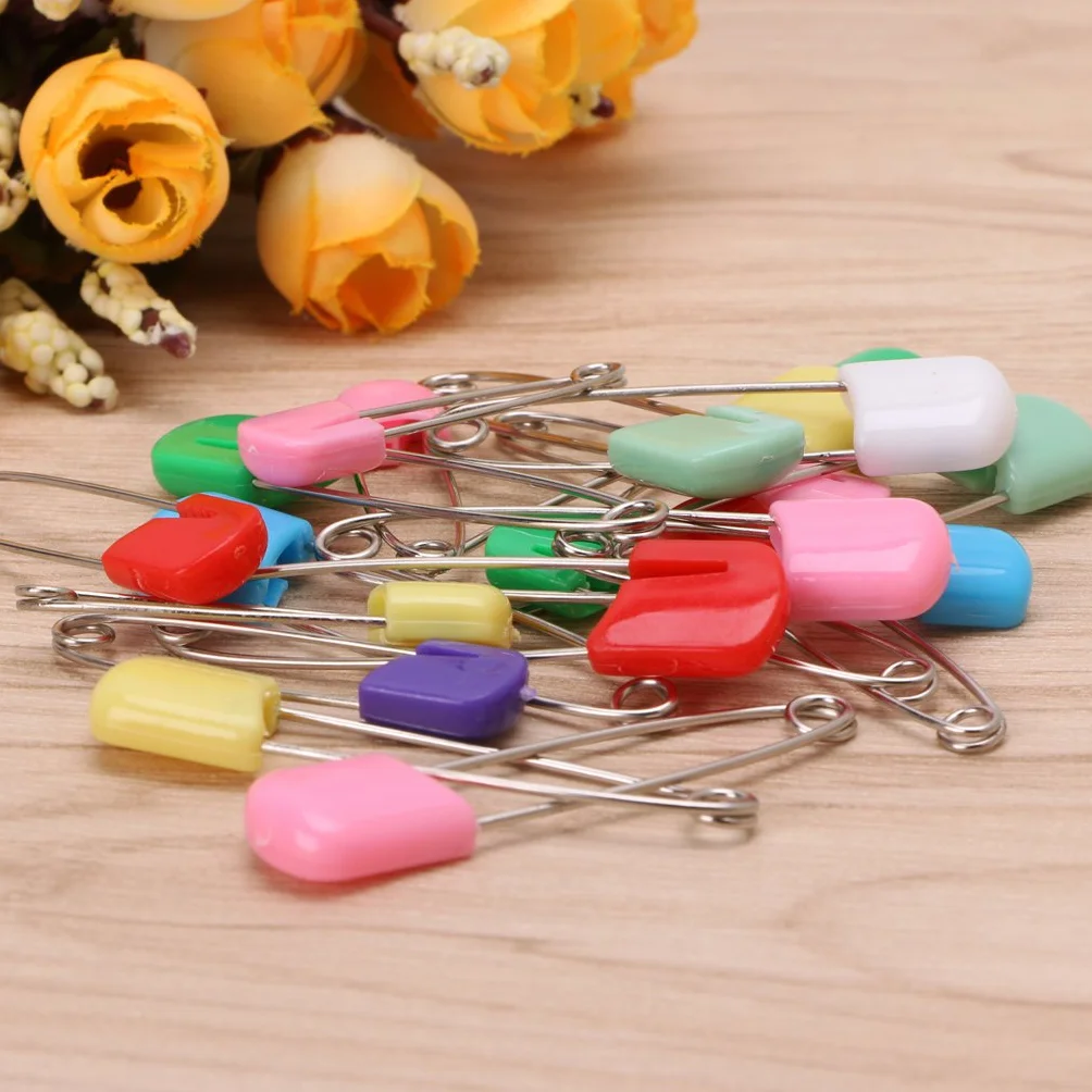 Épingles à nourrice colorées 5,1 cm lot de 20 pour couches bébé