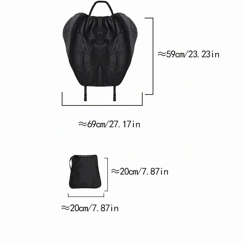Pare-soleil poussette universelle UV 50+ imperméable avec hublot, noir