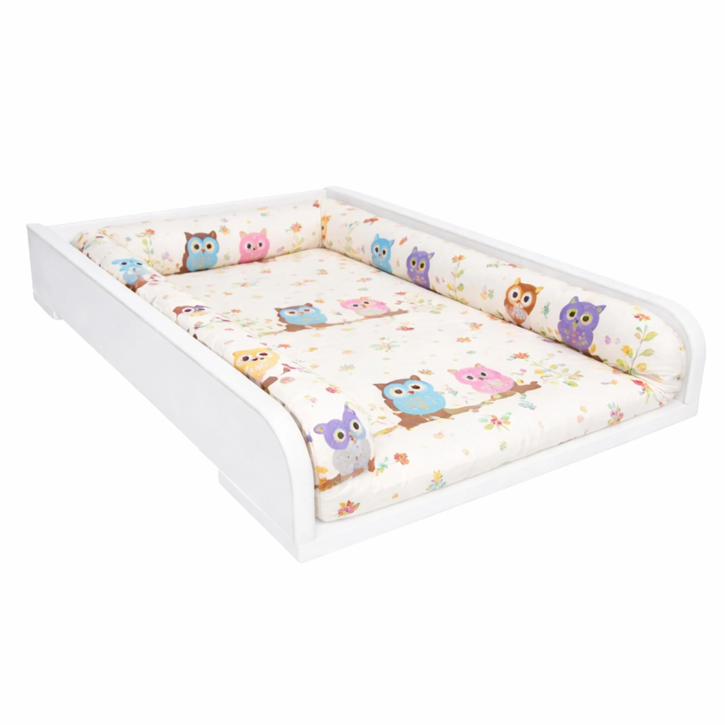 Table à langer bébé Blanc 53,2 x 70 cm Réglable extensible 34–50 cm Bords surélevés