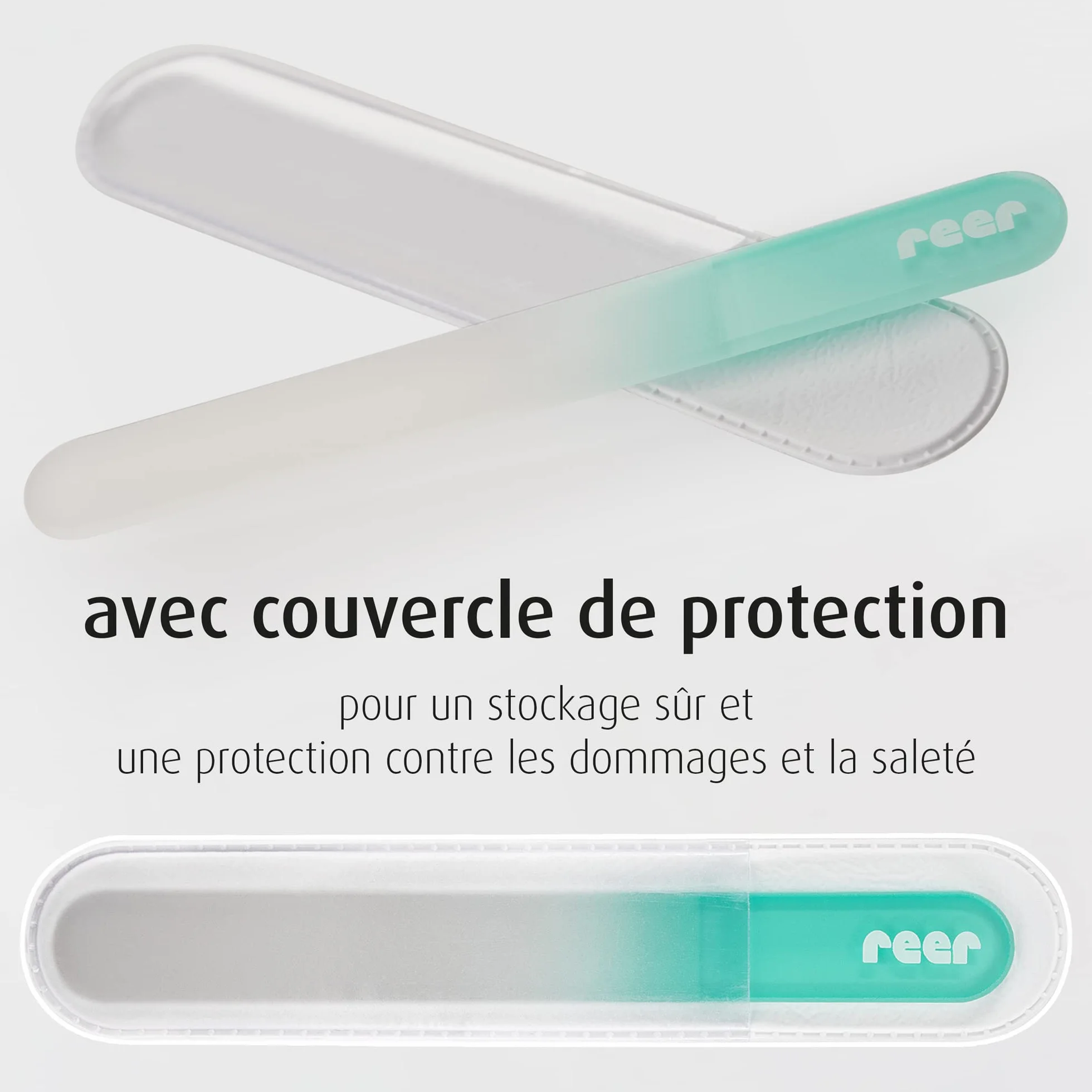 Reer PremiumCare Lime à Ongles en Verre pour Bébé Blanc