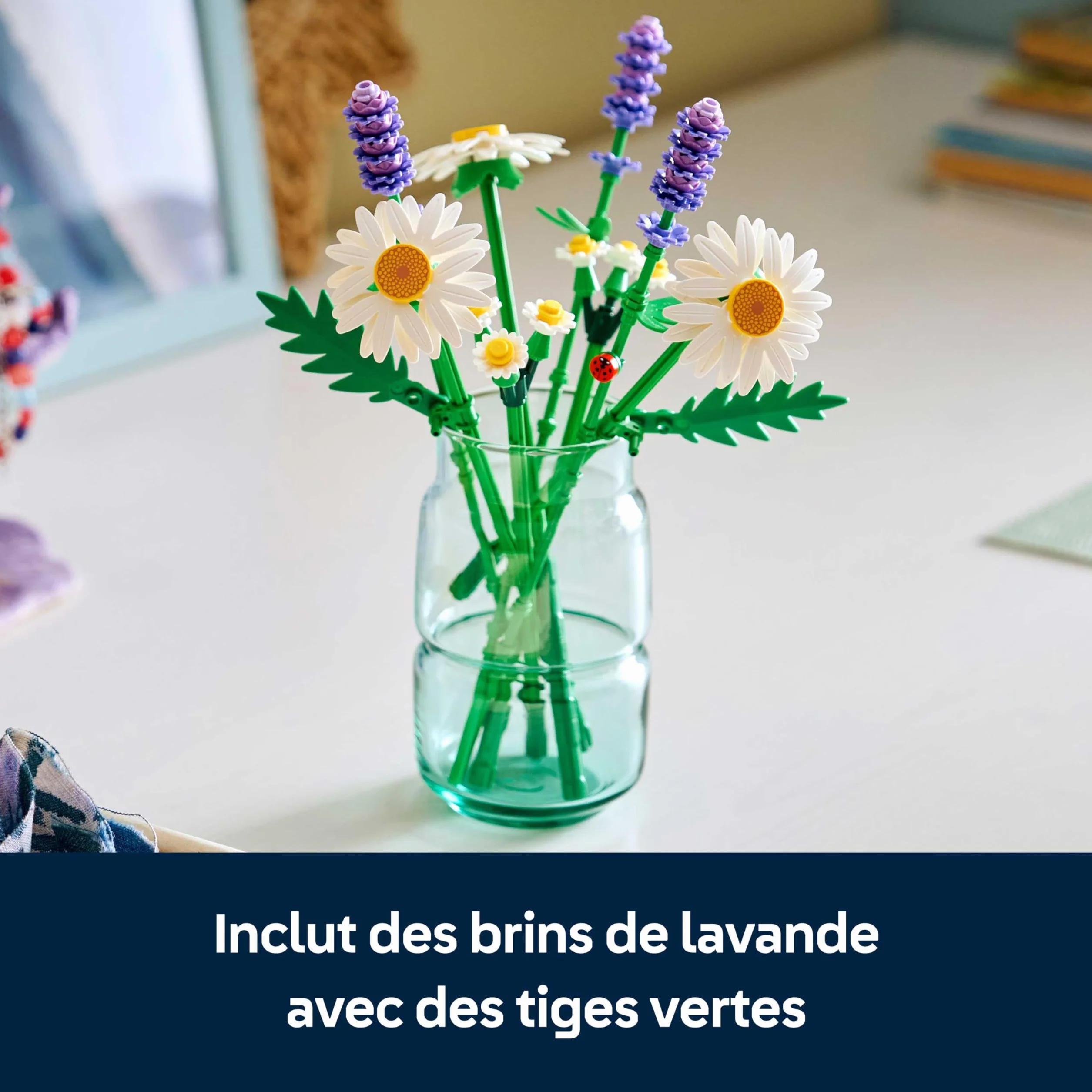 LEGO Botanicals Marguerites 11508 Bouquet de Fleurs Artificielles Marguerites & Lavande Décoration Chambre DIY Cadeau Fille 9 Ans Adulte