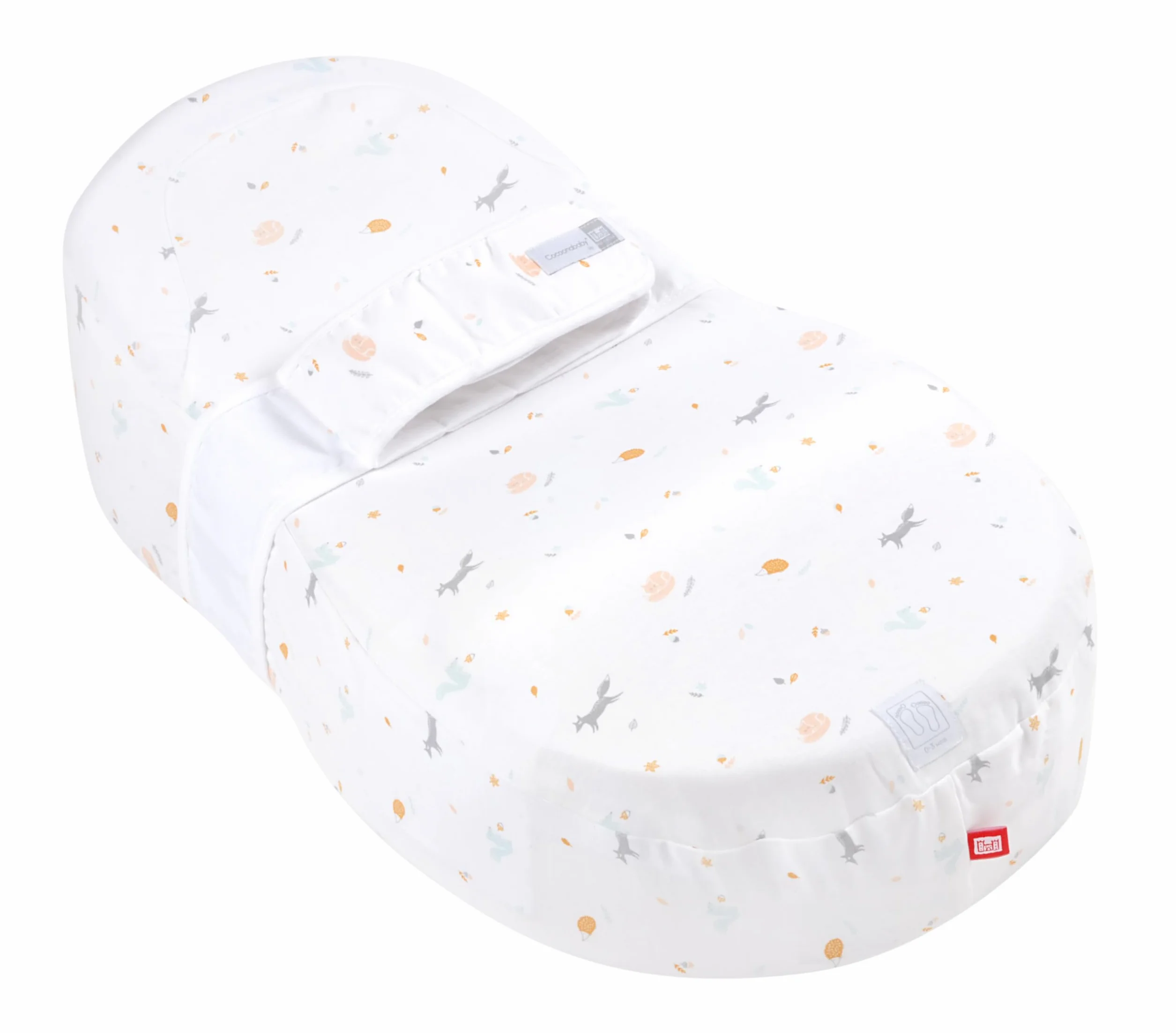 Cocon Ergonomique RED CASTLE BEABA, Nid d'ange en Tissu Oeko-Tex, Happy fox, Fabriqué en France