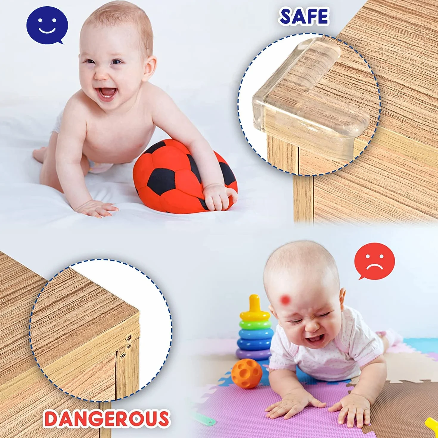 Protection Coin de Table Bébé 16 PCS Transparent Protege Angle Meuble