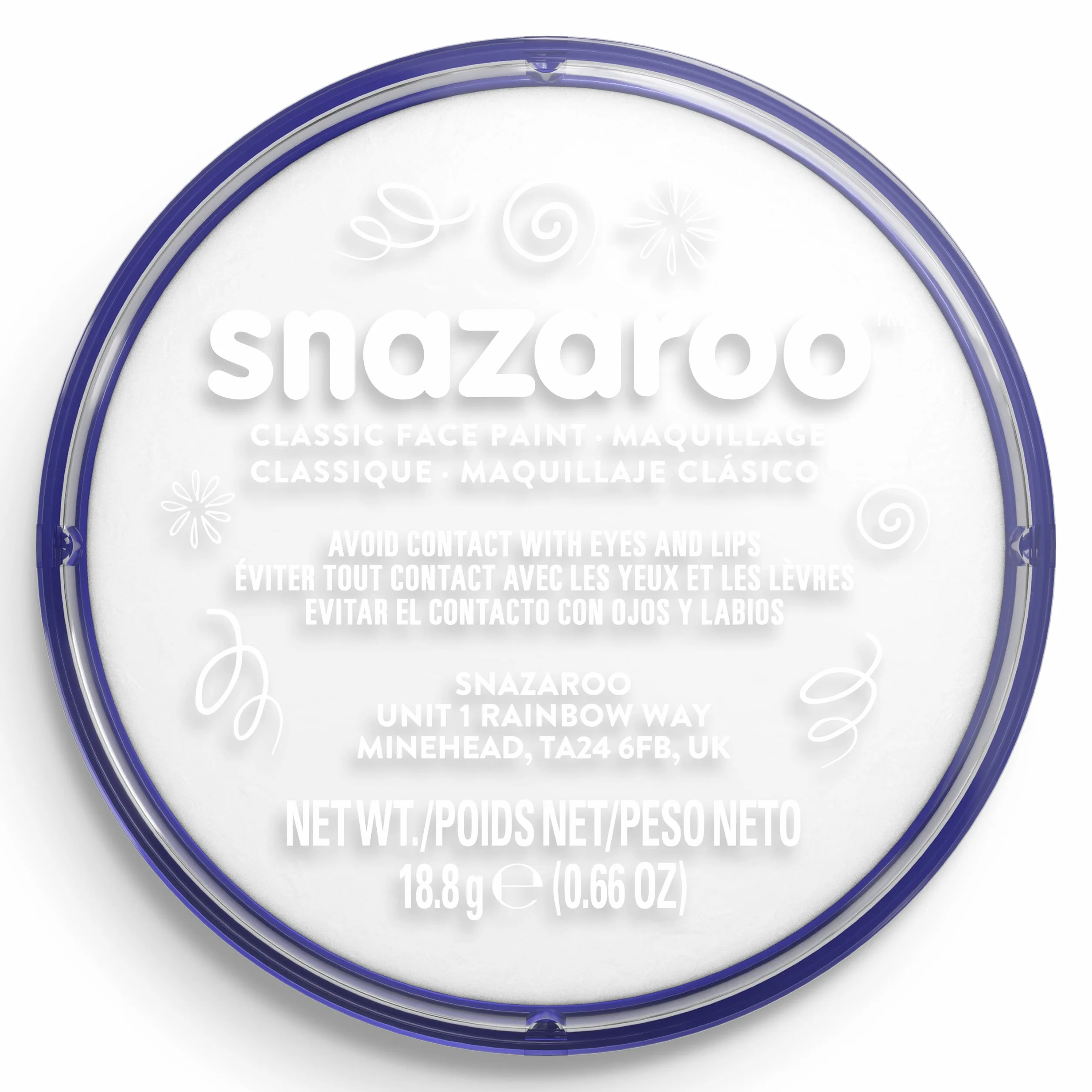 Snazaroo Peinture Visage Corps Maquillage Déguisement Blanc 18 ML