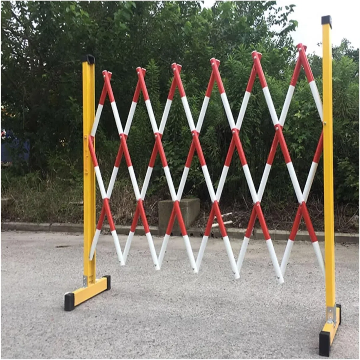 Barrière rétractable en métal extensible pour la sécurité des chantiers et des zones publiques, 1,2 m x 2 m