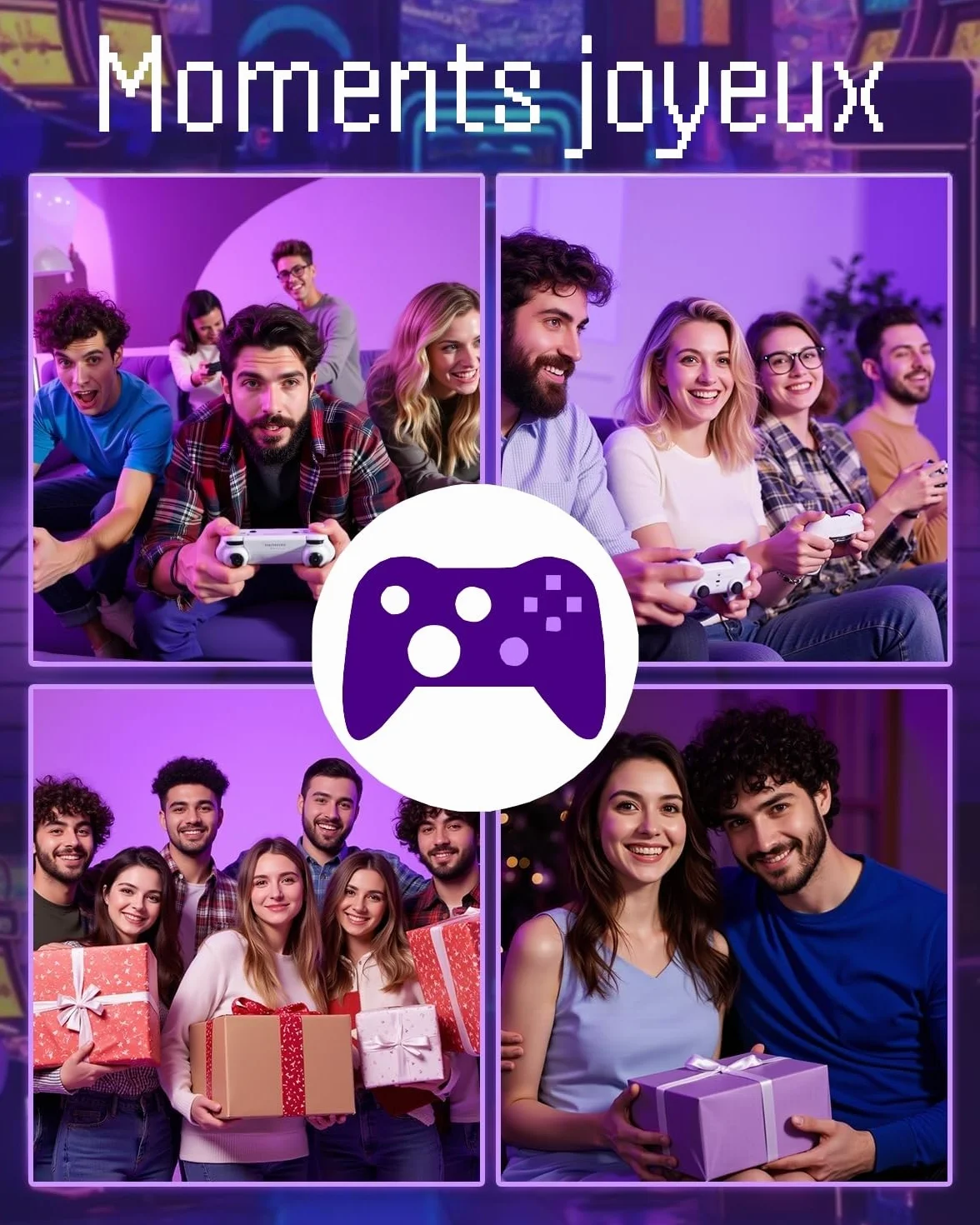 Console de Jeux Rétro Rexoplay avec HDMI 4K, 23 Émulateurs, 40000+ Jeux, Manettes Sans Fil 2.4G