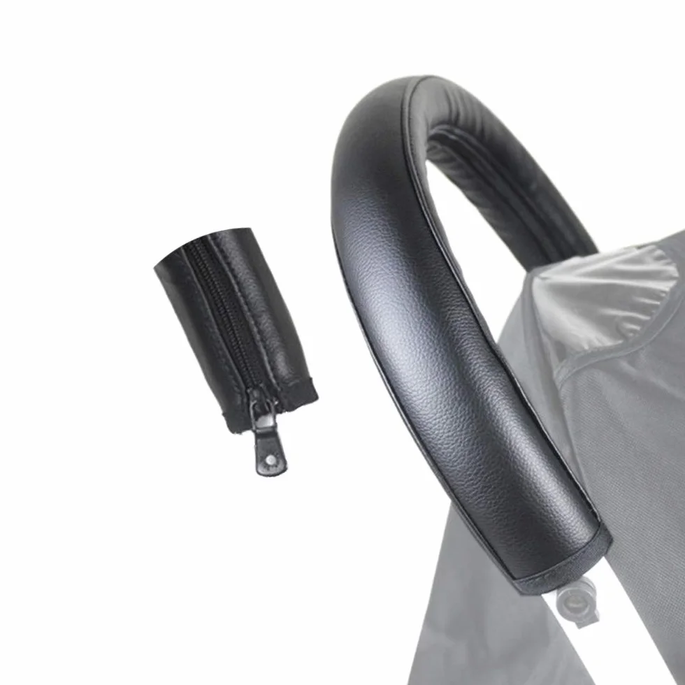 SeedFuture Bébé Protège-mains Cuir Pu Noir pour Poussette Babyzen Yoyo Yoya, Poignée Accoudoir
