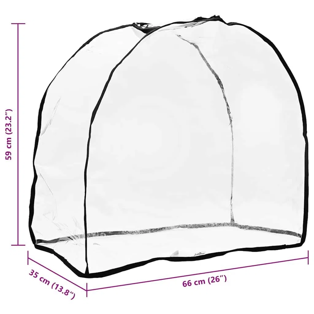 Housse de Poussette pour Animaux Transparent 66 x 35 x 59 cm, Protection Pluie Pliable pour Chien Chat Transport Promenade Voyage, Ajustable, légère, Portable