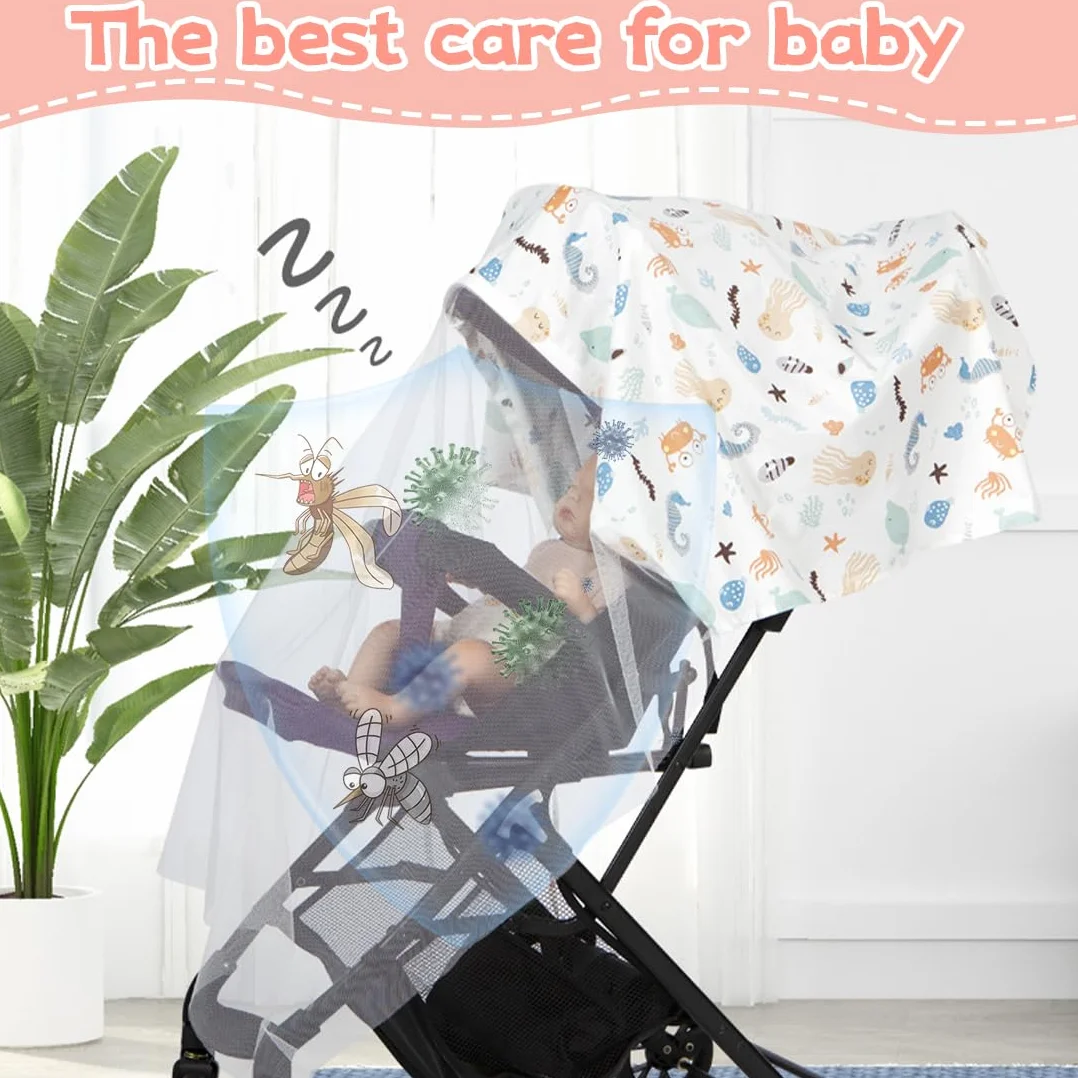 Tablier Allaitement Mousseline Bébé Grande Housse Cape Anneau Rigide Coton