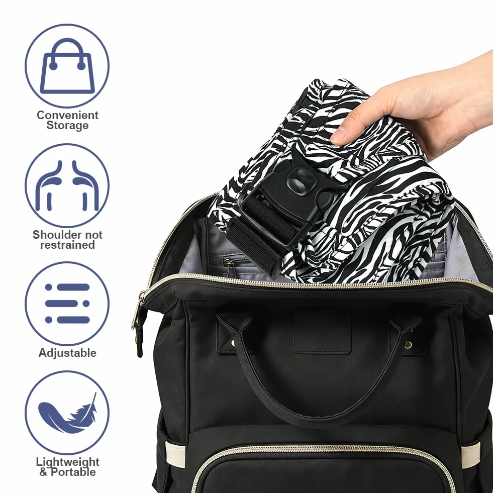 Porte Bébé Réglable Latéral Respirant avec Sangles Antidérapantes pour Nouveau-Né 3-36 Mois, Zèbre