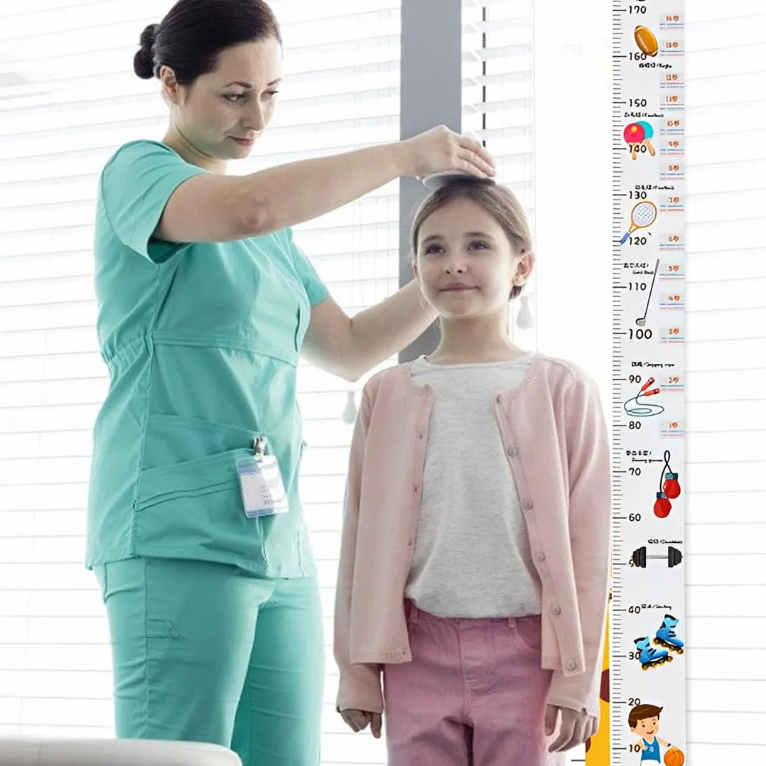 Toise Murale Enfant Sticker Mural Auto-Adhésif Croissance Mesure Hauteur 200x16cm Décoration Chambre