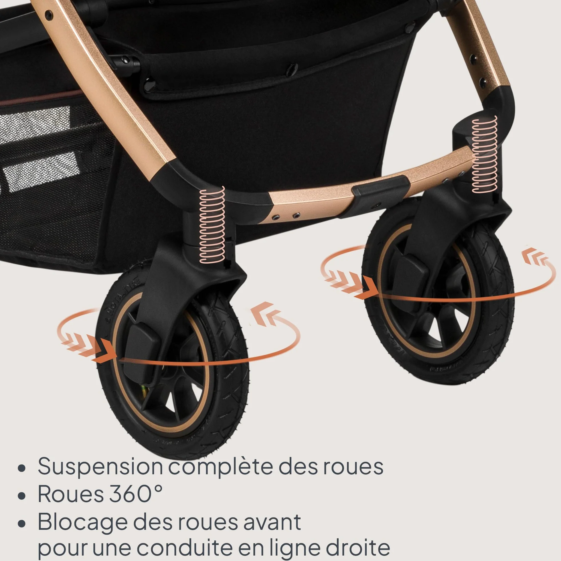 LIONELO Amber 3 in 1 poussette multifonctionnelle avec siège sport, nacelle, sac et accessoires