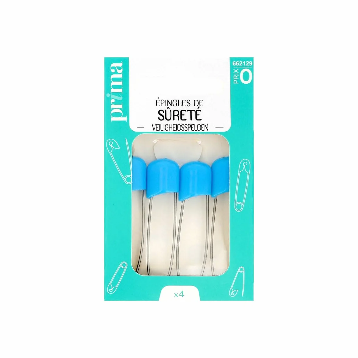 Épingles de sûreté bébé Lot de 4 Sécurité renforcée embout plastique