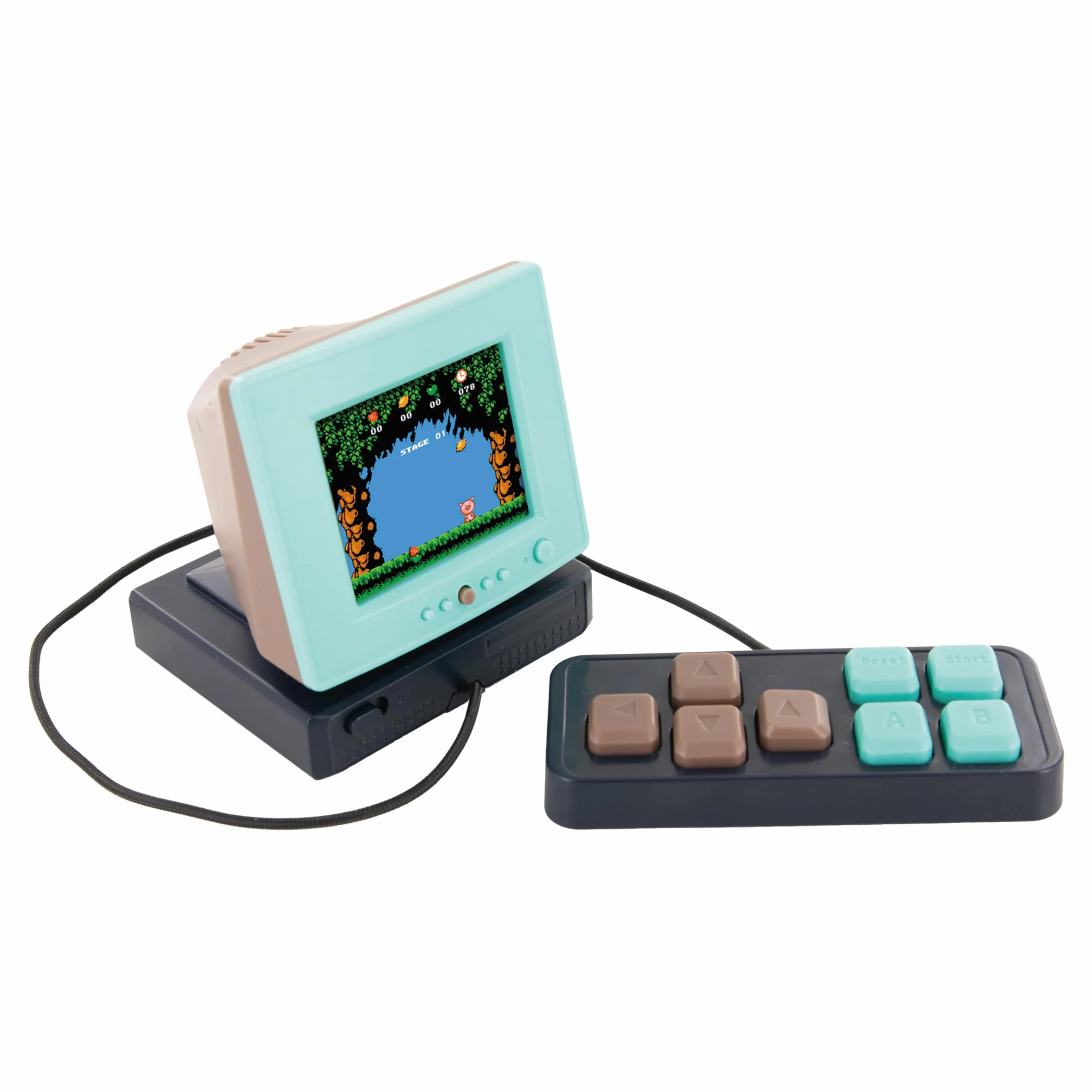 MISTER GADGET MG3707 Mini Console de Jeux Arcade 240 Jeux Rétro Ordinateur Compact avec Écran et Manette Multicolore