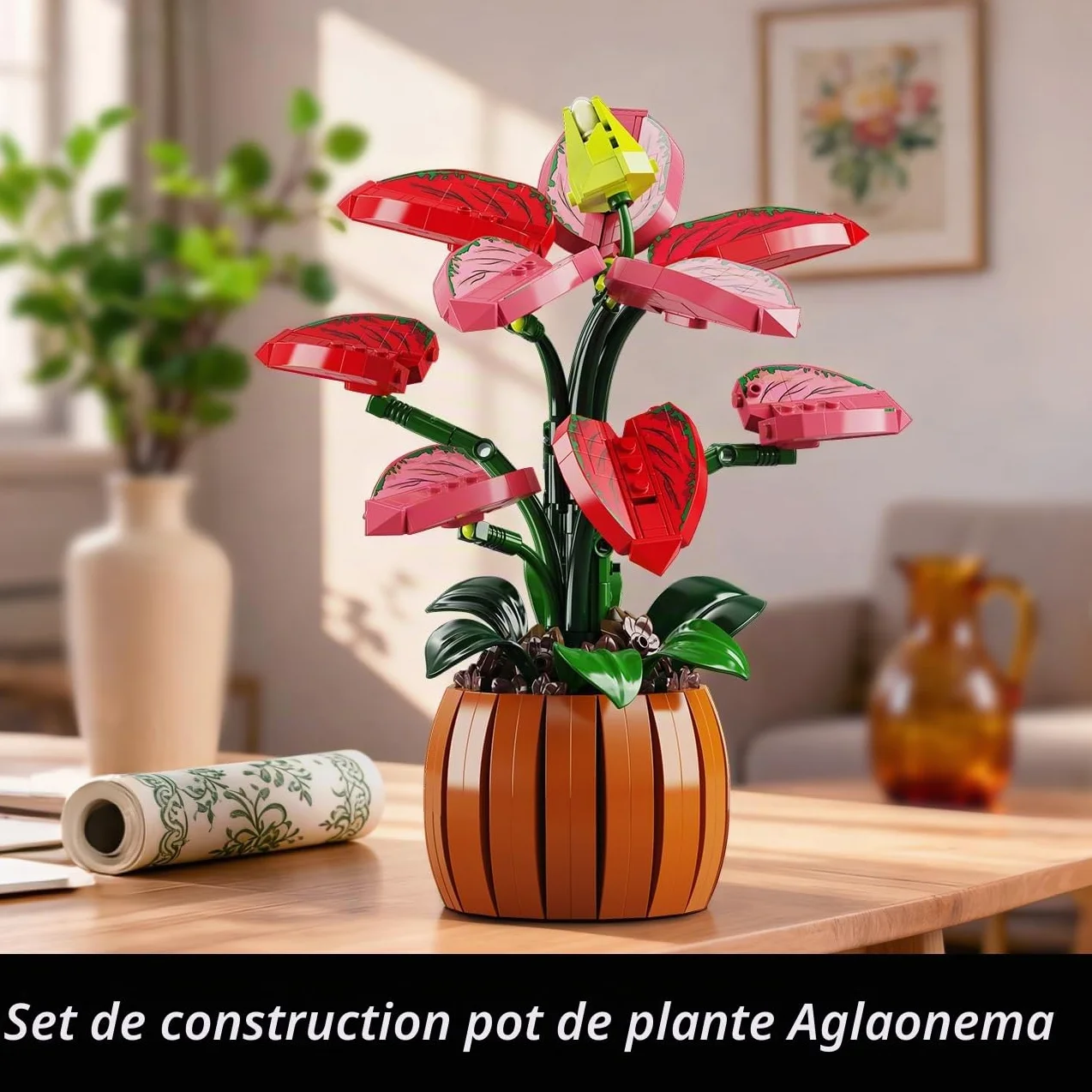 HiWEEGO Bonsai Building Set 782 pièces Fleurs Artificielles Décoration Intérieure