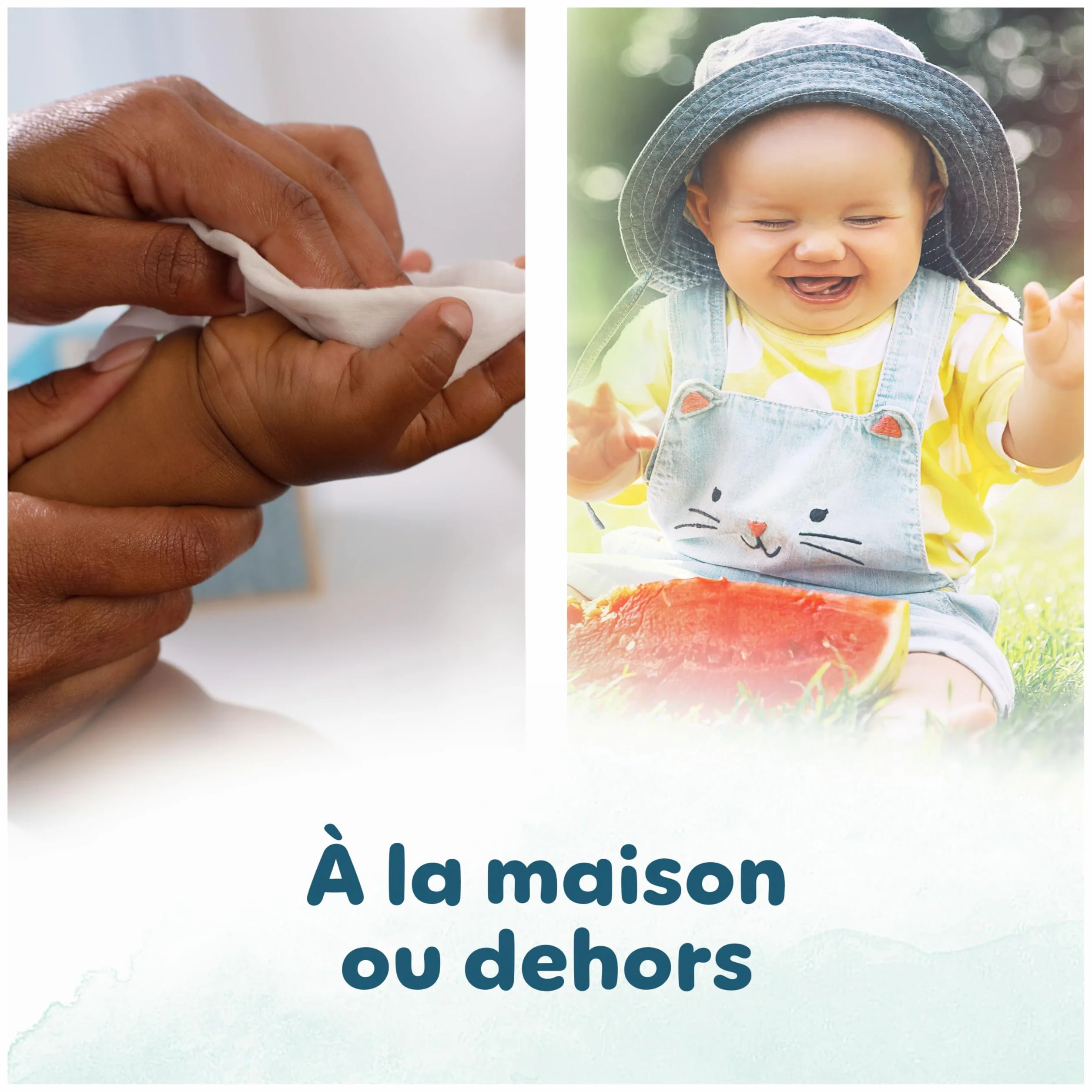 Pampers Harmonie Aqua Lingettes pour Bébé 720 Pièces (15x48) Sans Platisque OEKO-TEX Protection Peau Délicate 99% Eau