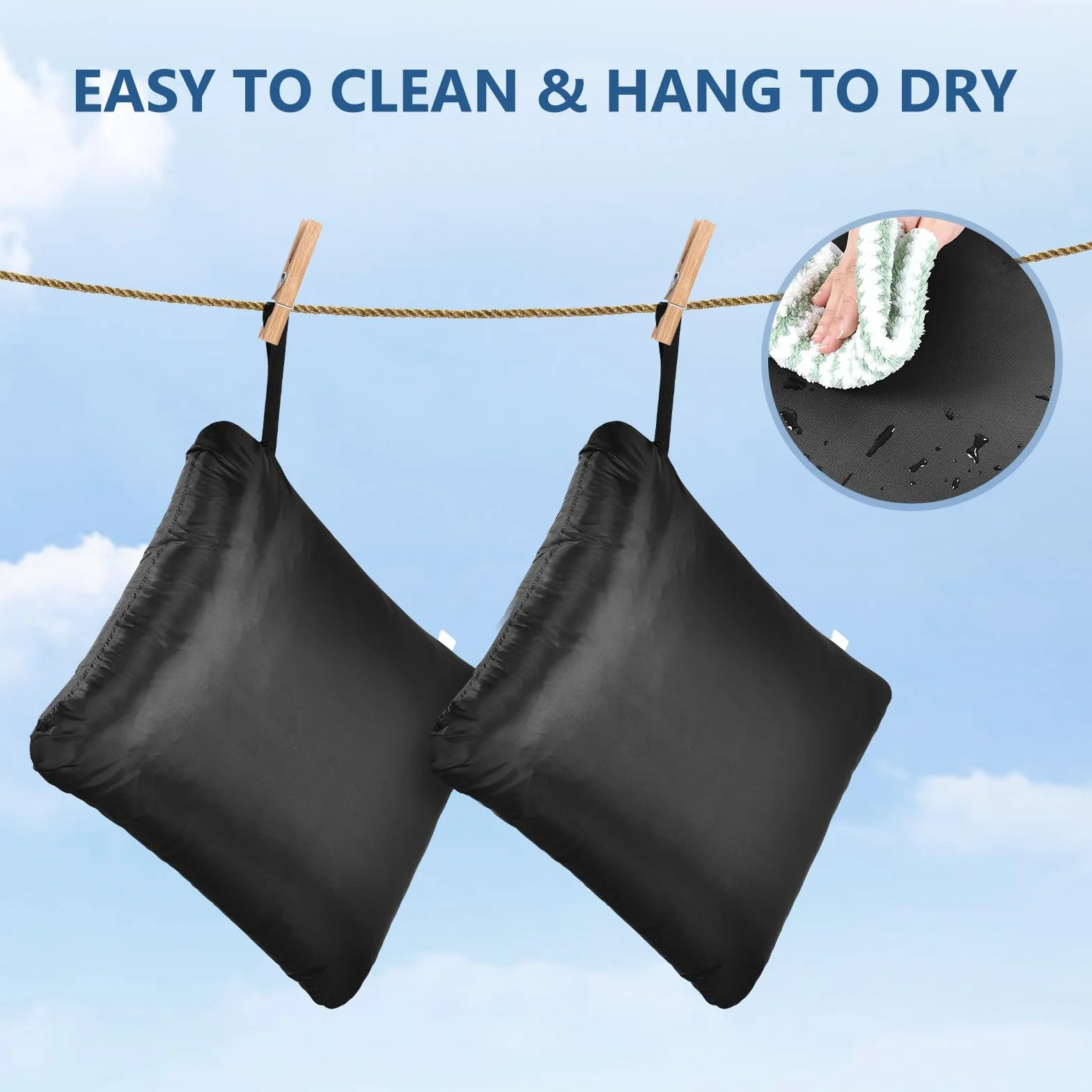 Sac Linge Sale Voyage 50x60cm Wet Bag Imperméable Sport Maillots Bain Natation Plage Gym Noir