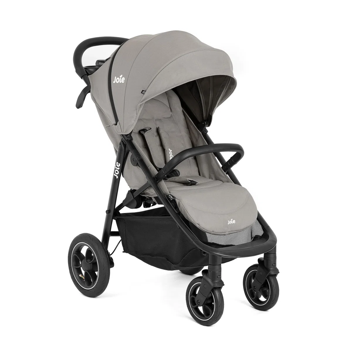 Poussette Joie. Modèle Buggy & Sportwagen Litetrax Pro Air bis 22 kg belastbar mit Luftreifen, Schieber-Ablagefach & Regenschutz - Pebble