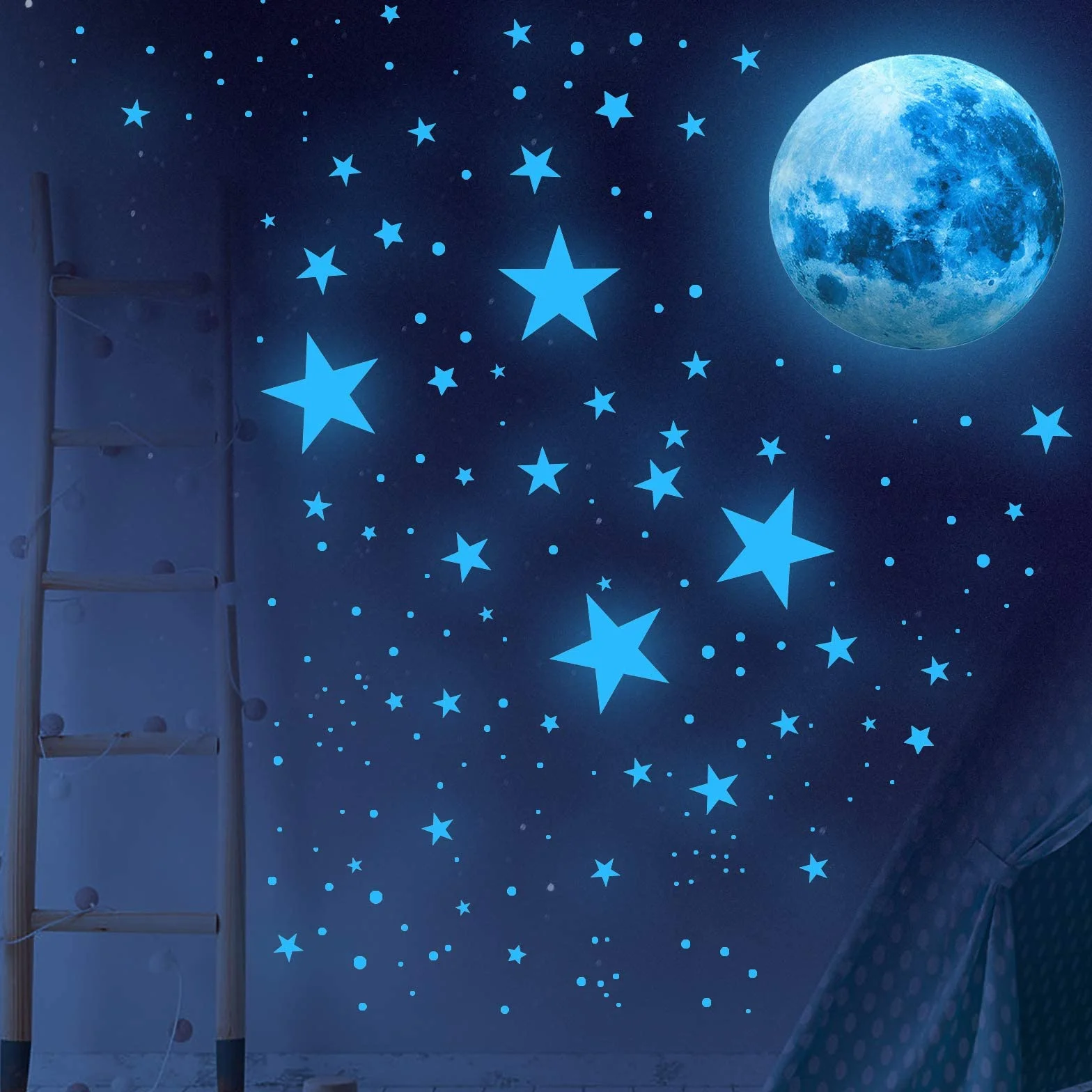 Etoiles Phosphorescentes Plafond Autocollants Muraux Fluorescents Enfants Décoration