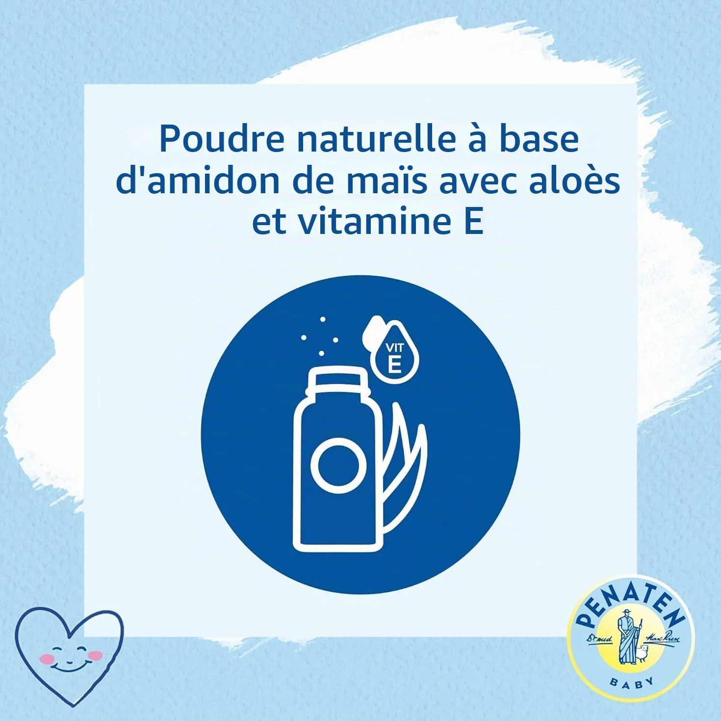 Penaten Poudre naturelle pour bébé aloe vera vitamine E 100 g