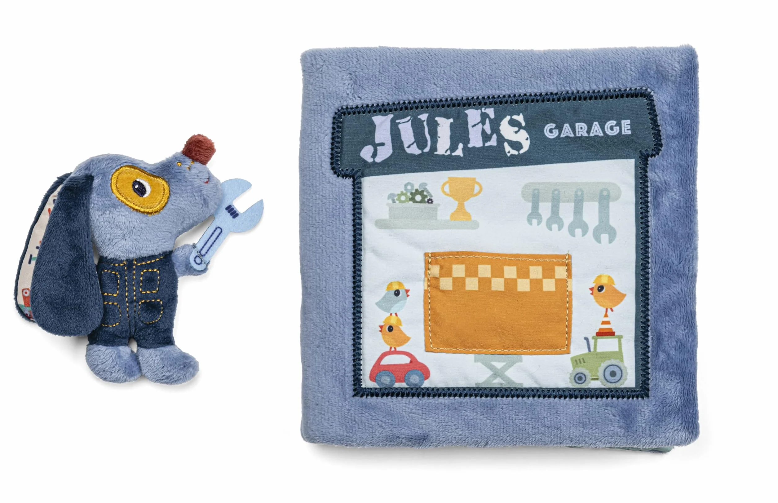 Lilliputiens Livre d'Activités en Tissu Le Garage de Jules Jouet Educatif dès 12 Mois