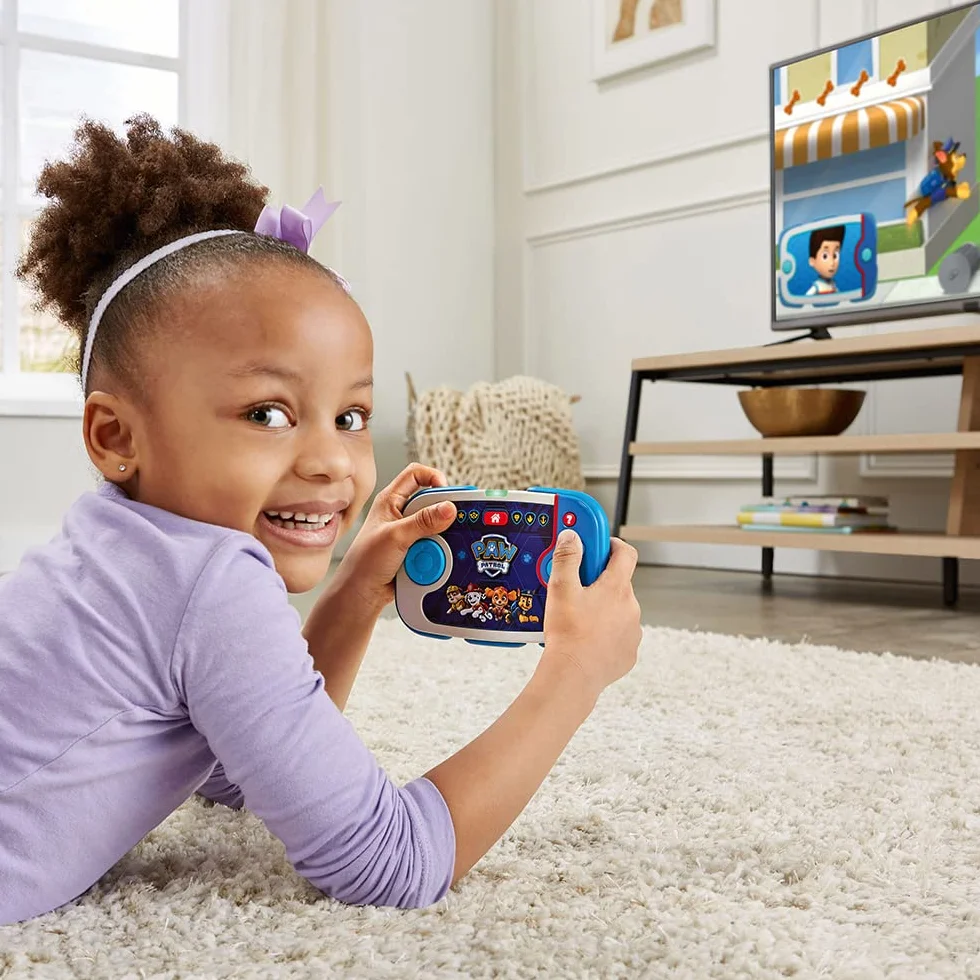 VTech Pat' Patrouille ABC Smile TV Ma Première Console TV Éducative Console de Jeux avec Manette sans Fil Clé HDMI Cadeau Enfant 3-7 Ans