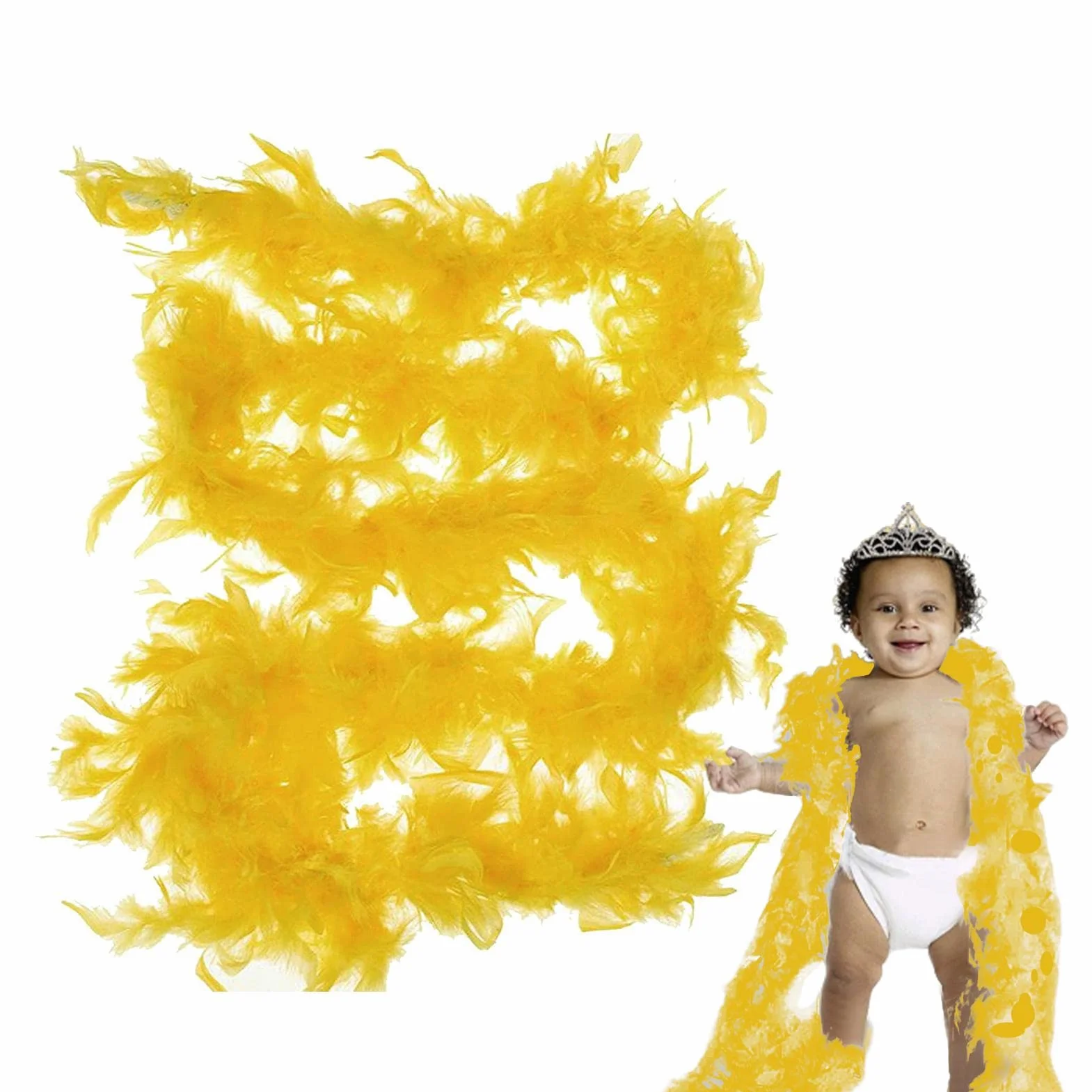 Boa en Plumes 2m Marabout Pelucheuses Accessoire Déguisement Halloween Noël