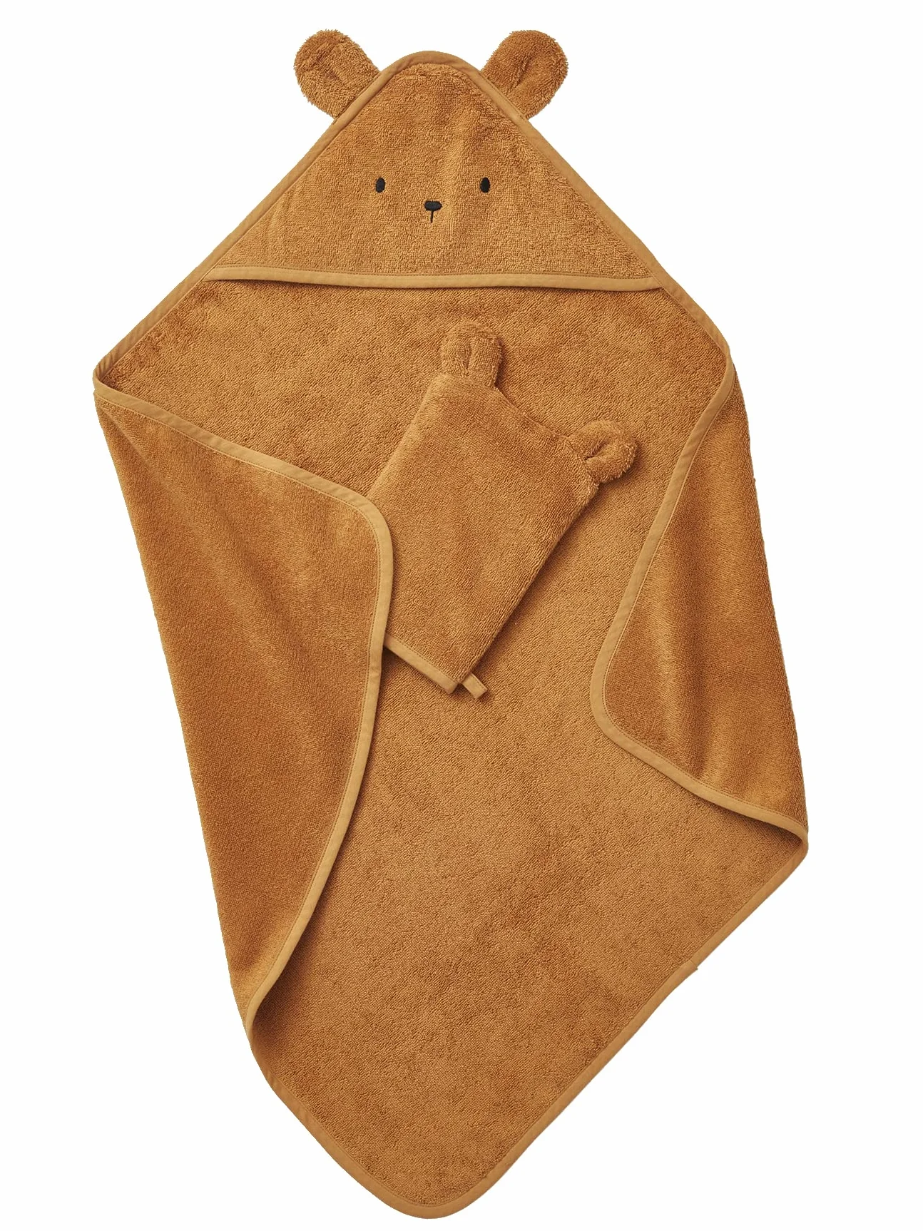 VERTBAUDET Cape de bain coton bio caramel 70x70