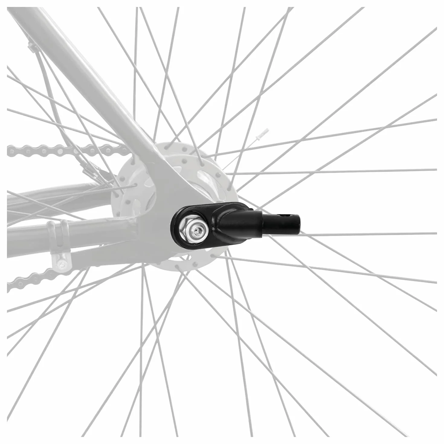 Hauck Attelage Remorque Velo – Compatible Dryk Duo, Dryk Duo Plus, Bike N Walk Duo – Accroche Remorque Vélo Enfant, Métal Noir