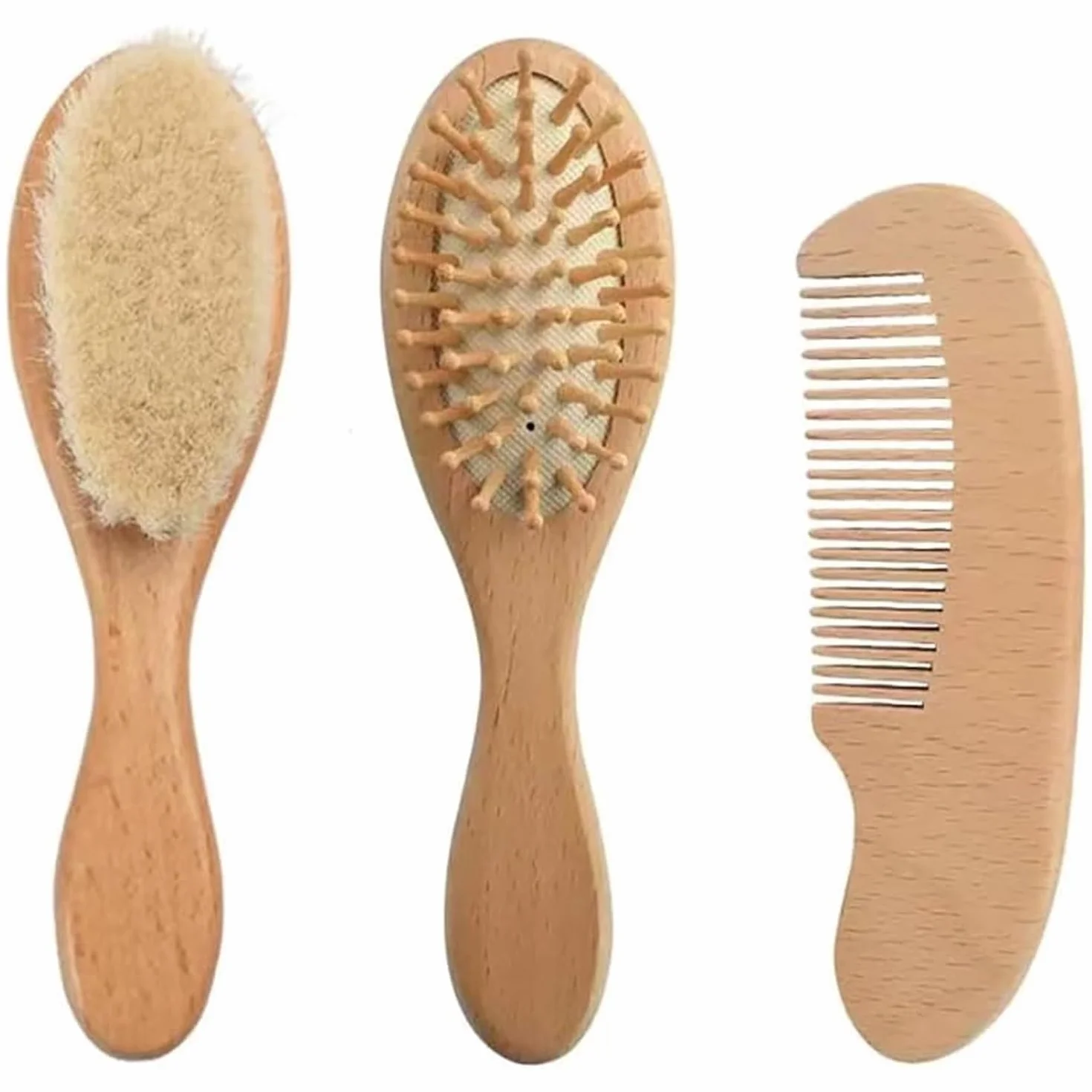 Personnalisé Brosse À Cheveux Et Peigne Pour Bébé Nouveau-né, Souvenir Gravé, Ensemble Pour Filles (Rose)