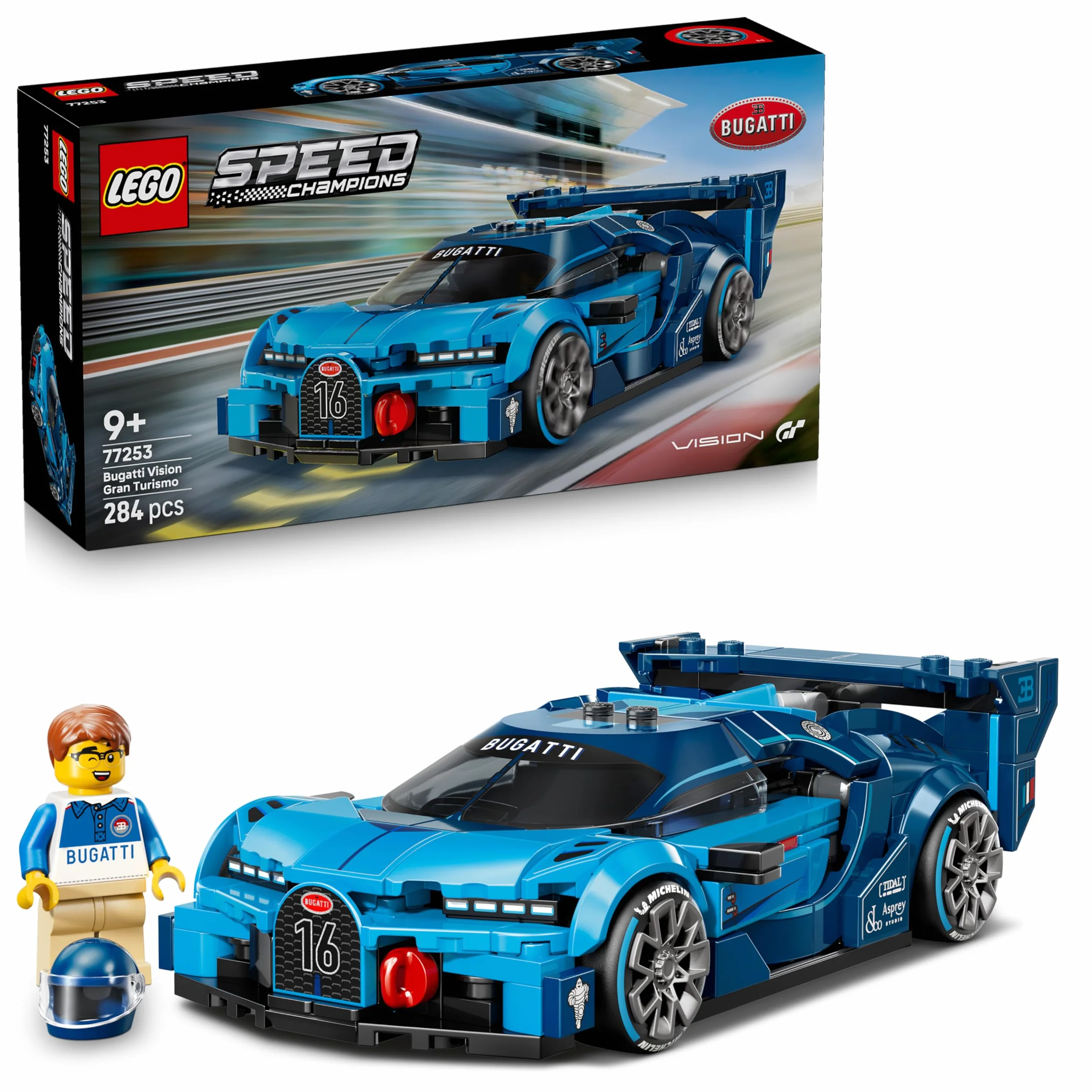 LEGO Speed Champions Bugatti Vision GT 77253 Voiture Maquette Minifigurine Pilote Cadeau 9 Ans