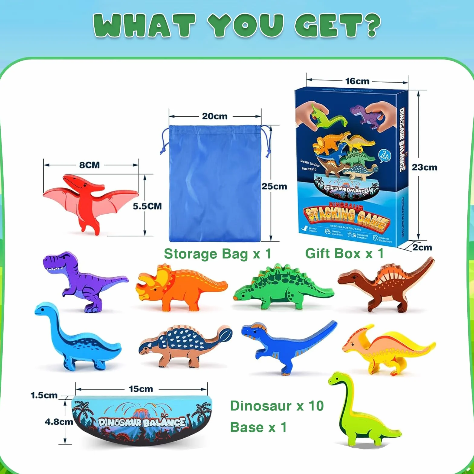 Jeu Montessori 2-6 Ans Dinosaure Jouet en Bois Smart Games Éducatif Cadeau Enfant
