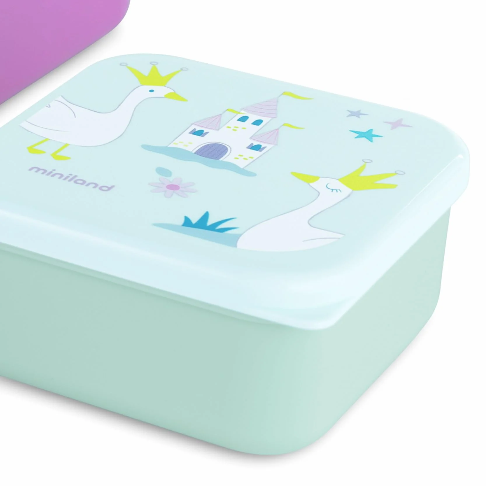 Miniland Set de 3 Boîtes à Déjeuner Enfant Empilables Lavables au Lave-Vaisselle Sans BPA