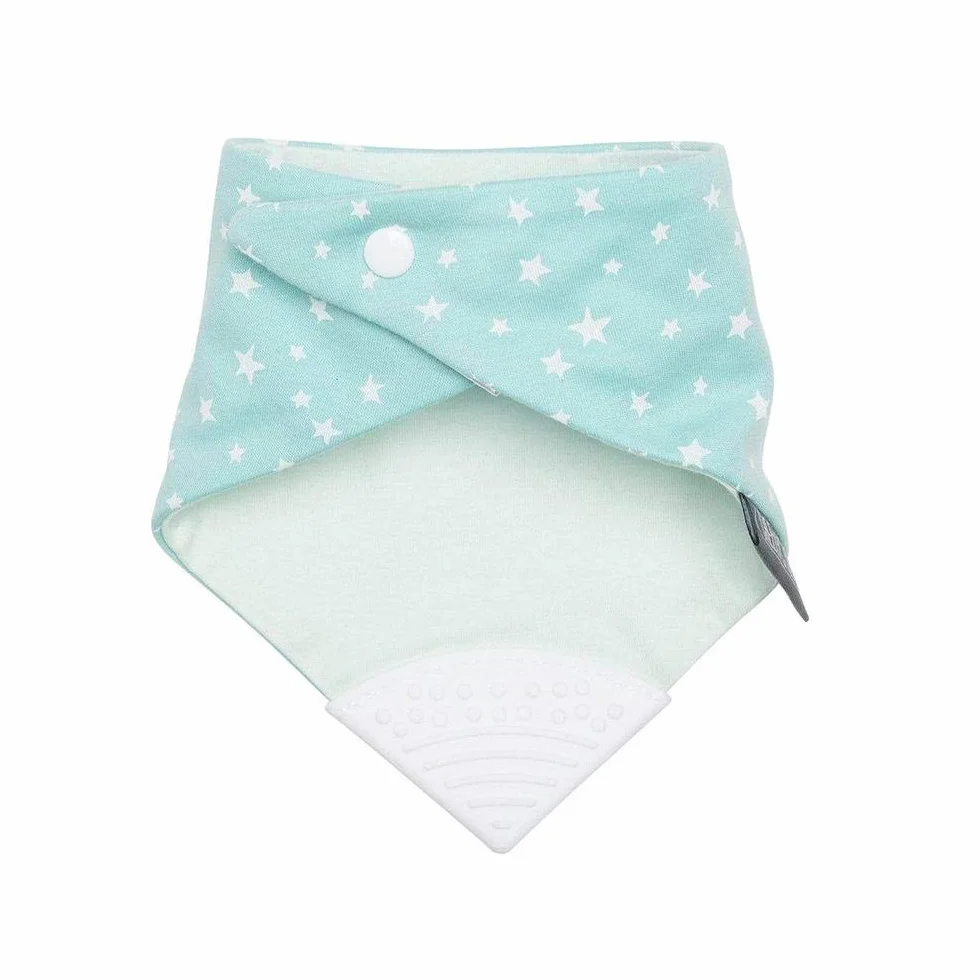 Cheeky Chompers Bavoir Bandana Vert Sauge Étoiles Blanches Taille Unique Enfant
