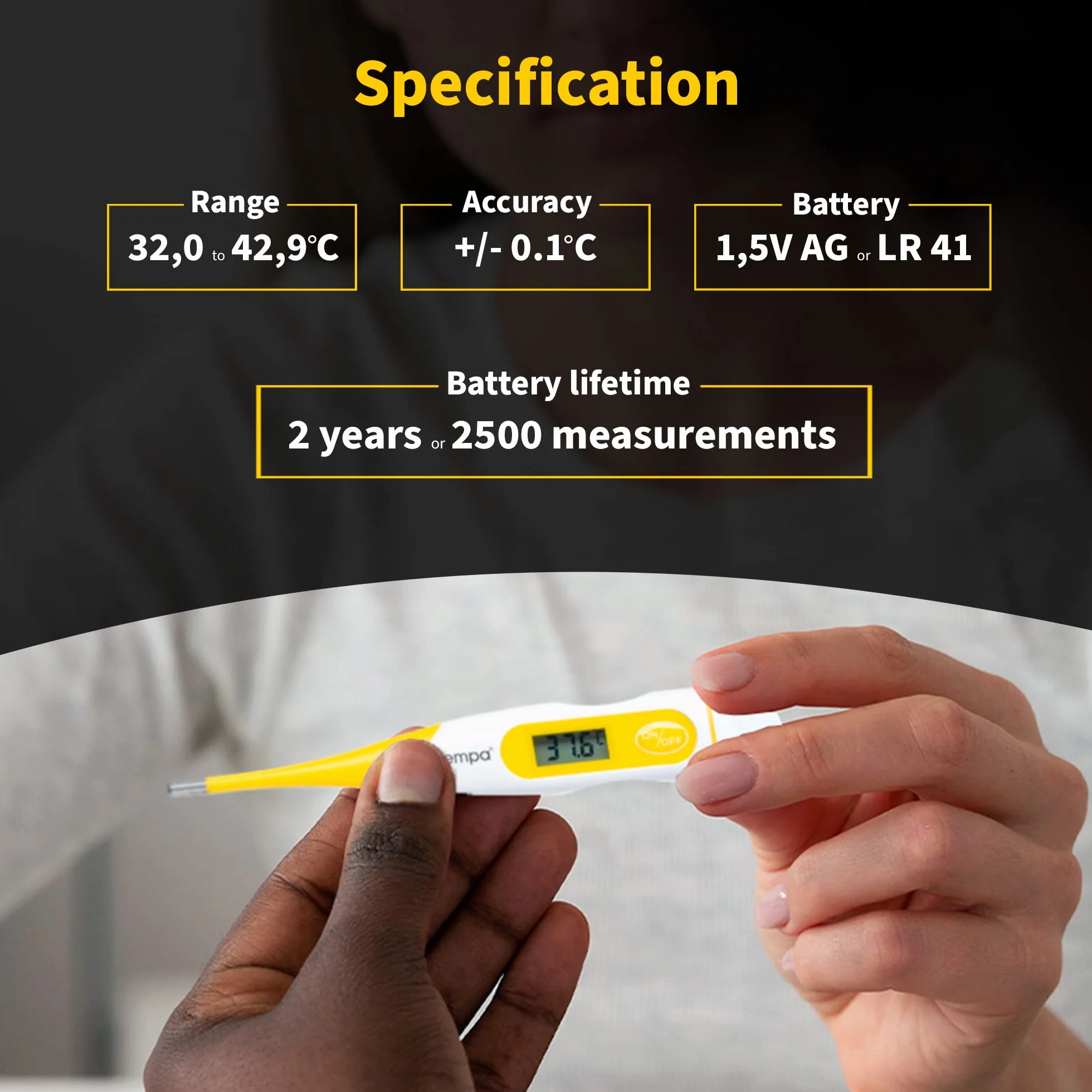 Thermomètre Électronique Basal Clinique Oral Rectal Axillaire Flexible pour Bébé Enfant Adulte