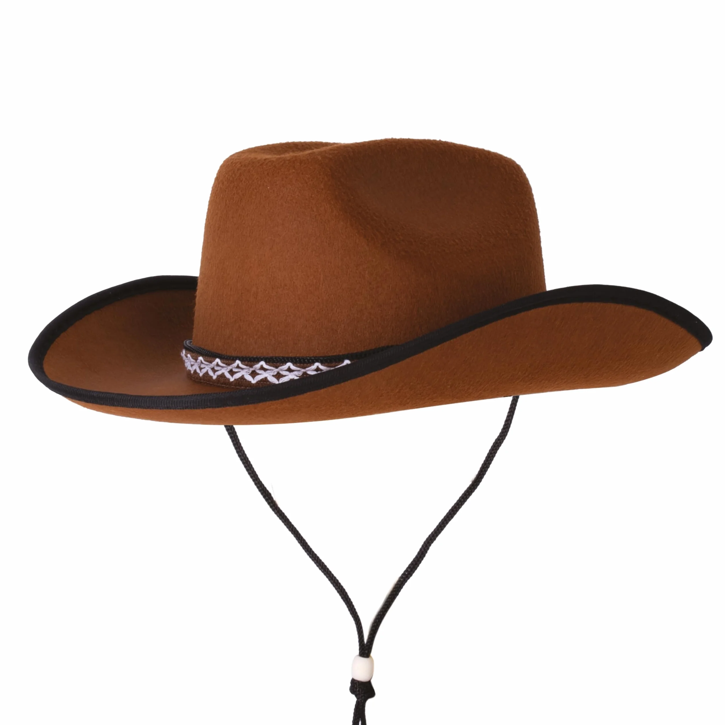 Chapeau Feutre Cowboy Enfant P'TIT CLOWN Accessoire Déguisement Western Marron