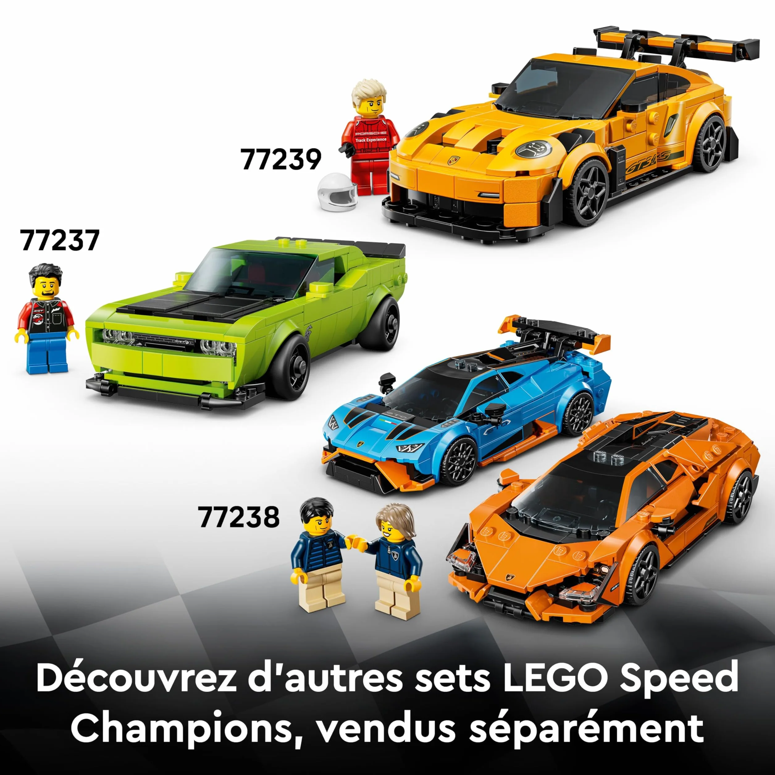 LEGO Speed Champions Bugatti Centodieci Hypercar Voiture de Sport Maquette Minifigurine Pilote 77240