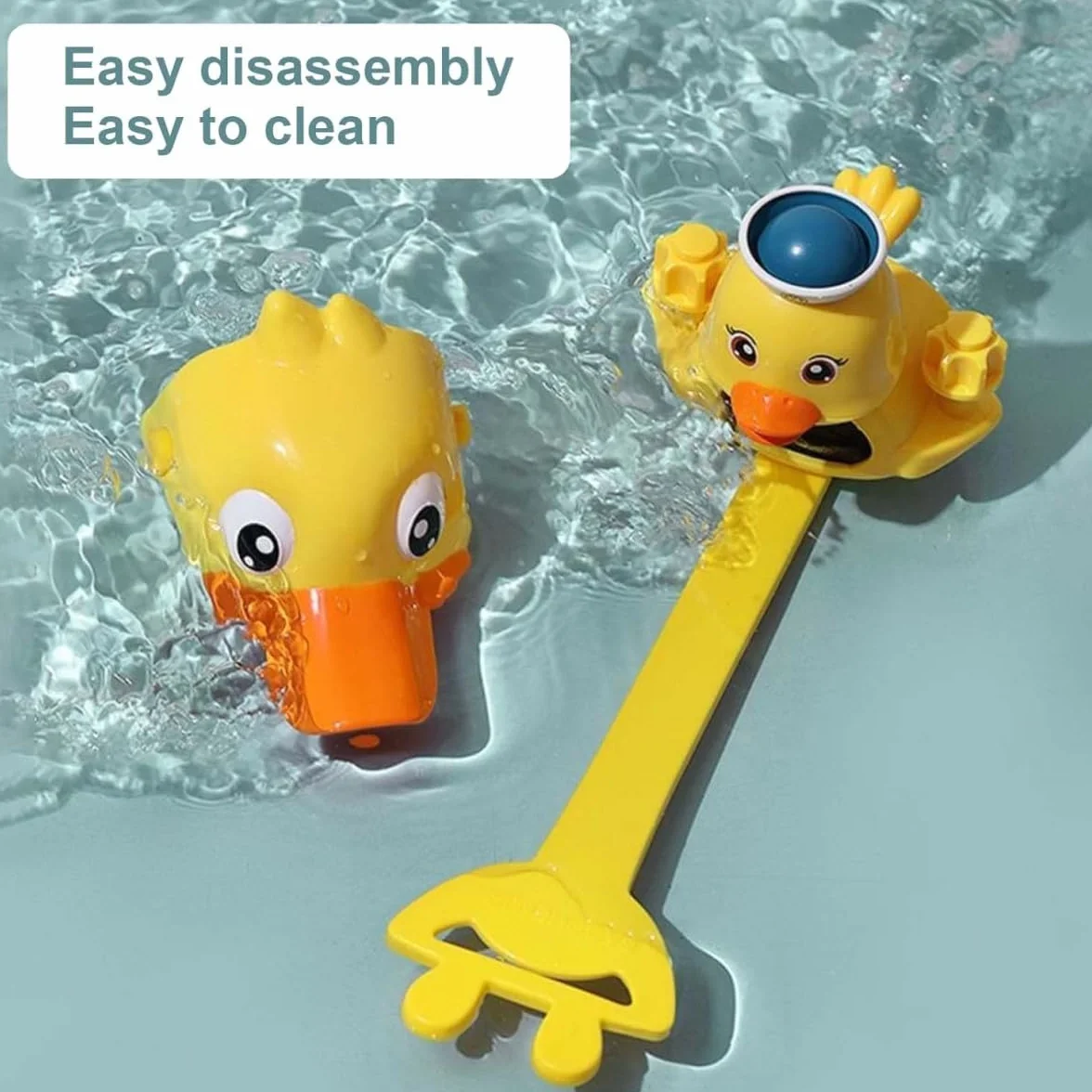 Lot de 2 Prolongateurs de Robinet en Forme de Petit Canard Jaune, Rallonge de Lavabo pour Salle de Bain