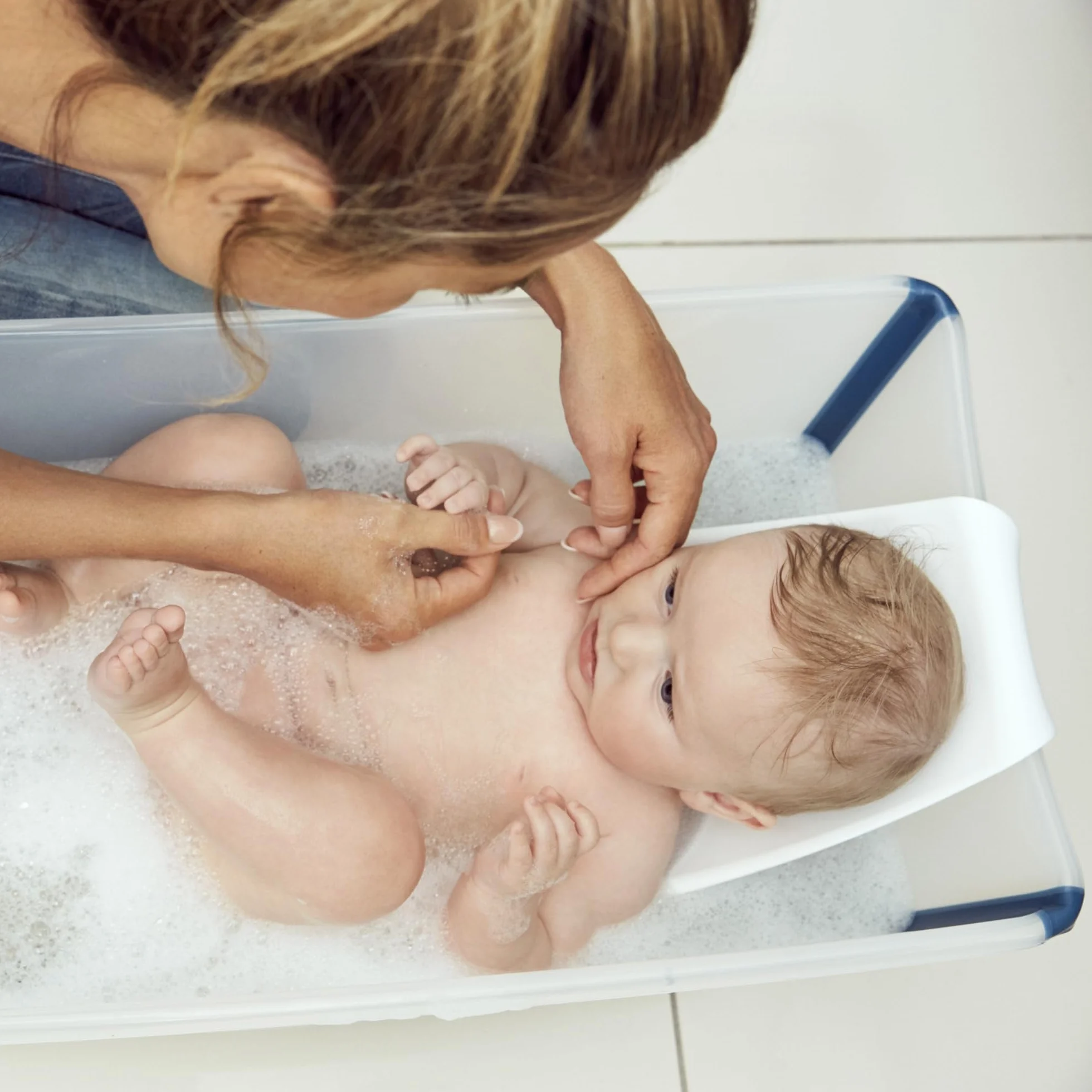 Stokke Flexi Bath Support pour nouveau-nés Blanc - Pour baignoire bébé pliable, léger et sûr jusqu'à 8 mois