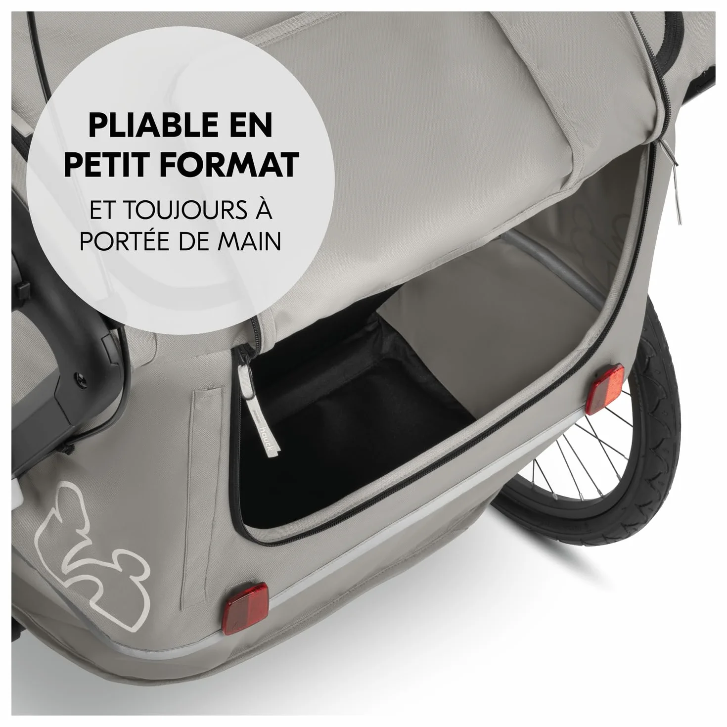 Hauck Habillage Pluie pour Remorque Vélo Enfant Bike N Walk Duo – Protection Imperméable avec Aération et Bandes Réfléchissantes, Pliable