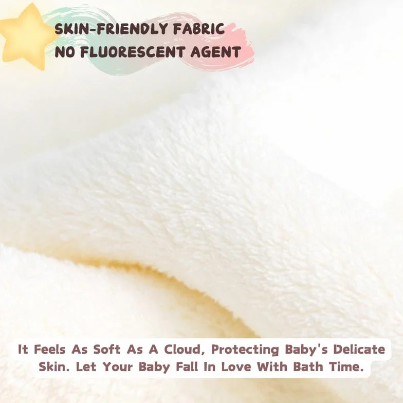 Serviette de Bain avec Capuche Bébé 80x80 cm Super Absorbante Nouveau-né Rose